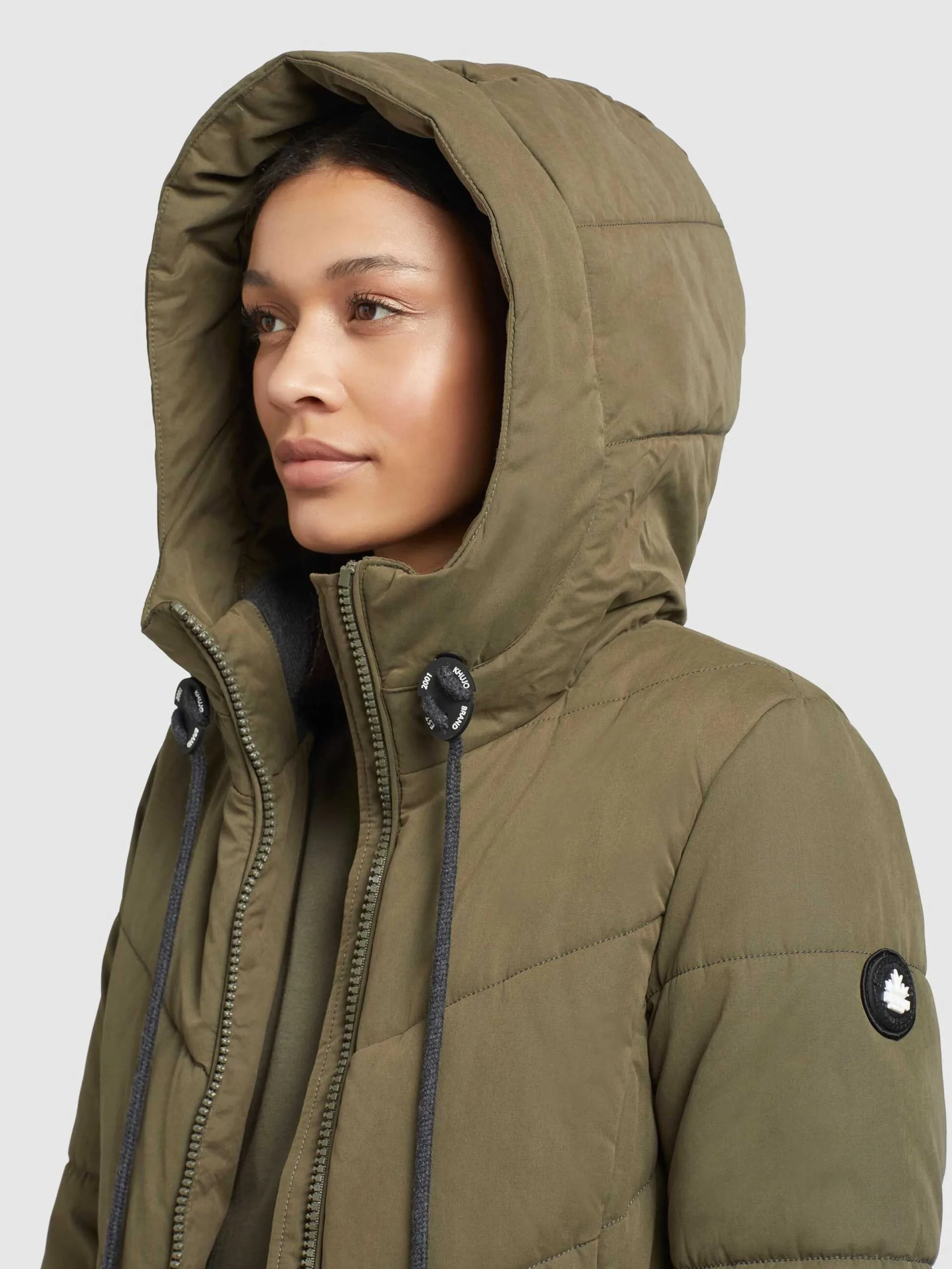 Khujo Winterjassen Winterjas Aibay Dames Kaki - Afbeelding 7