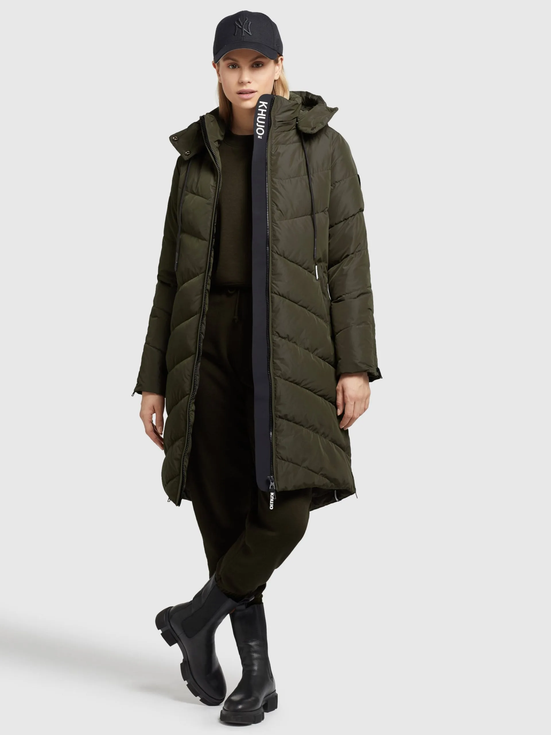 Khujo Wintermantels Wintermantel Huba Dames Donkergroen - Afbeelding 3