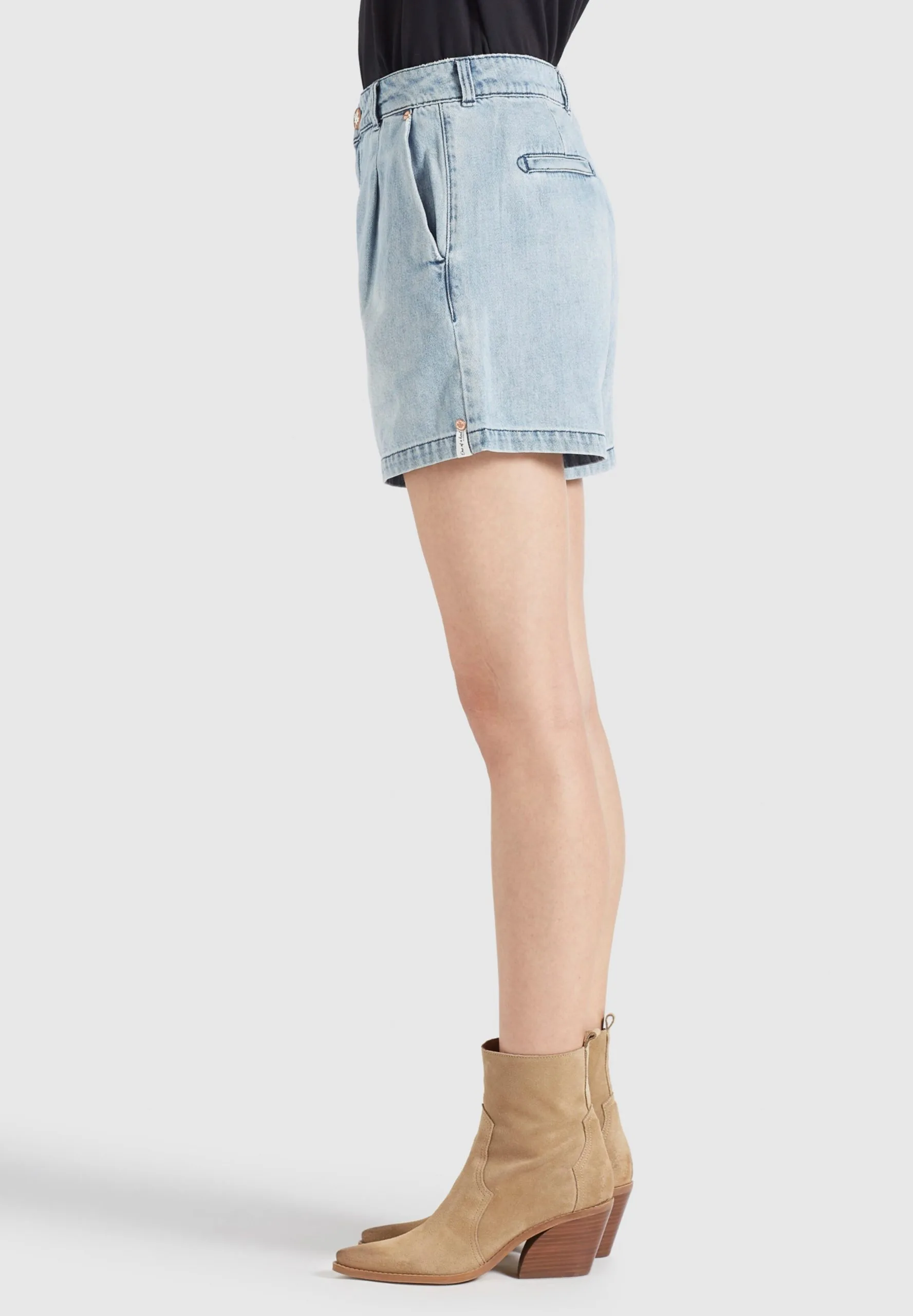 Khujo Jeans Loosefit Bandplooi Jeans Cambel Dames Blauw - Afbeelding 4