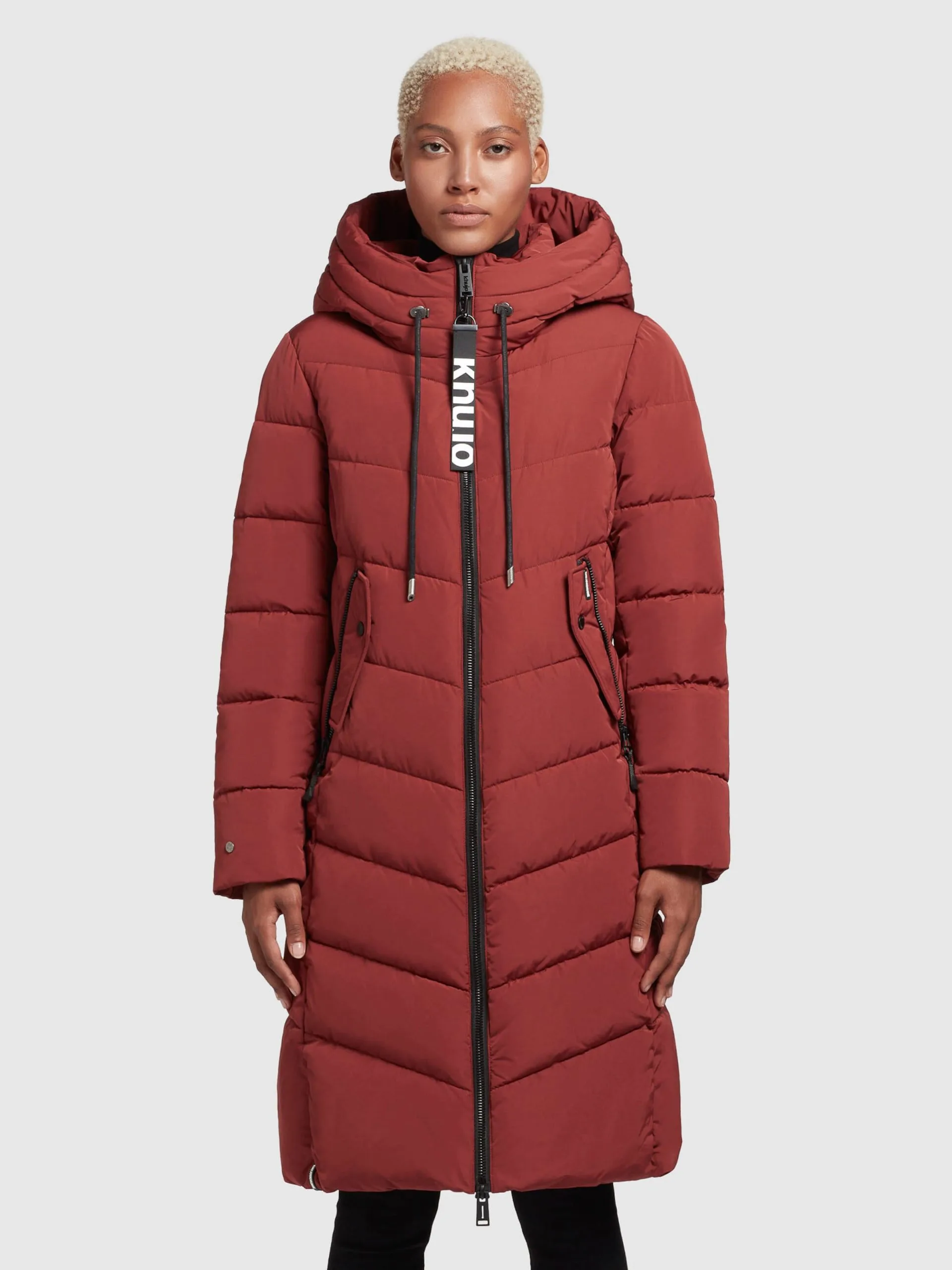Khujo Wintermantels Wintermantel Ayleena Dames Roestrood - Afbeelding 2