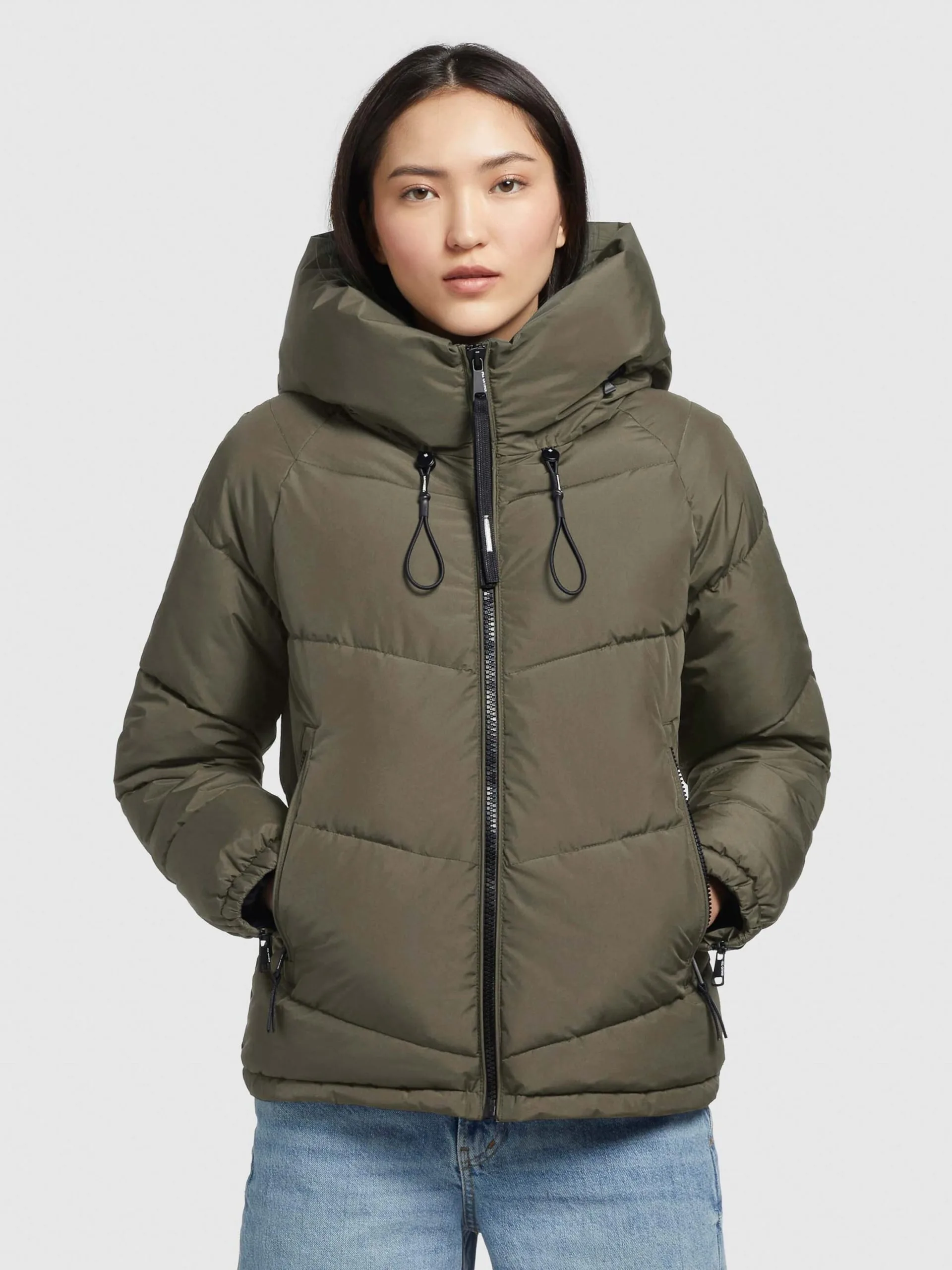 Khujo Winterjassen Winterjas Esila Dames Kaki - Afbeelding 2