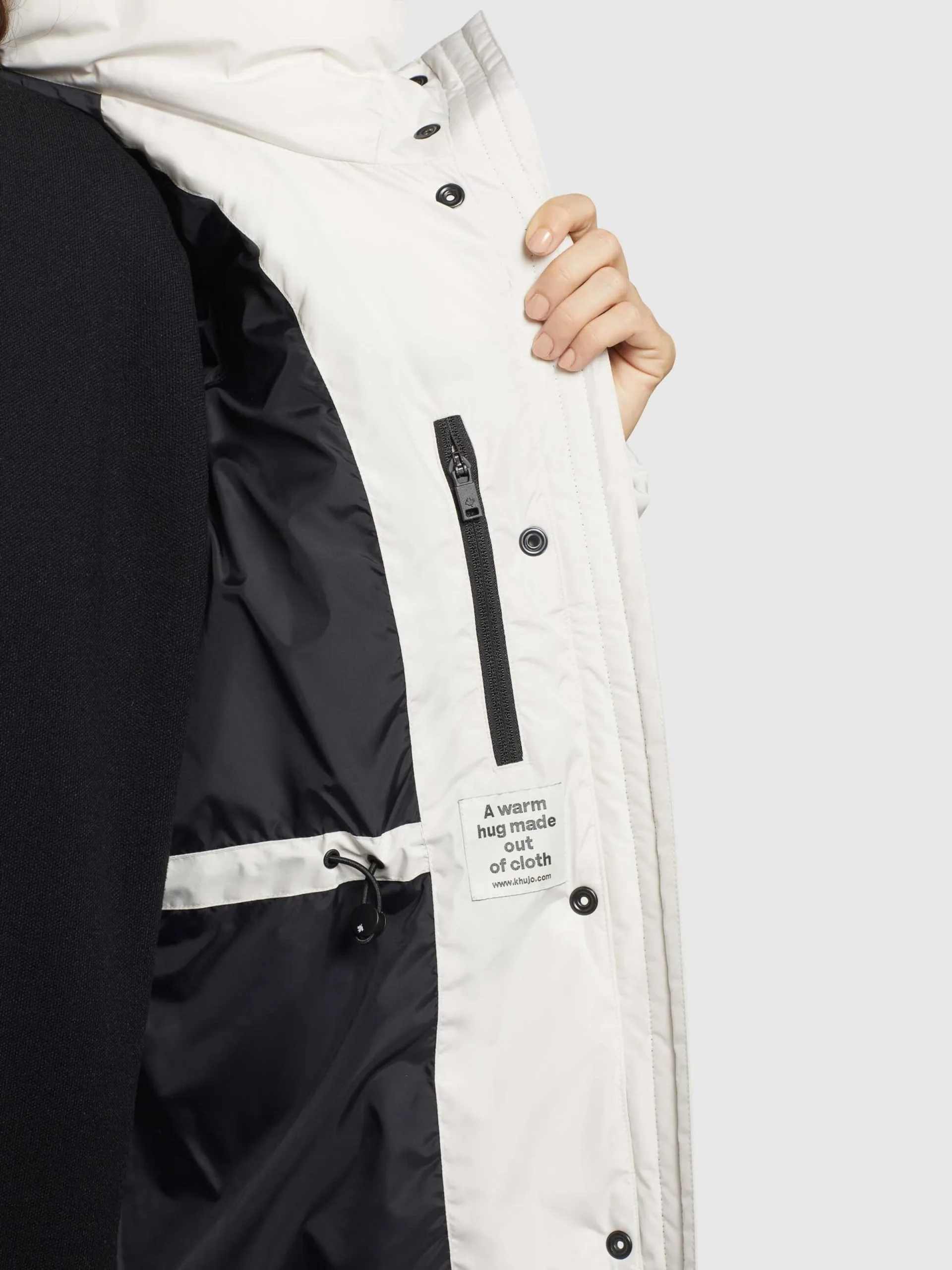 Khujo Wintermantels Wintermantel Elvita Dames Offwhite - Afbeelding 8