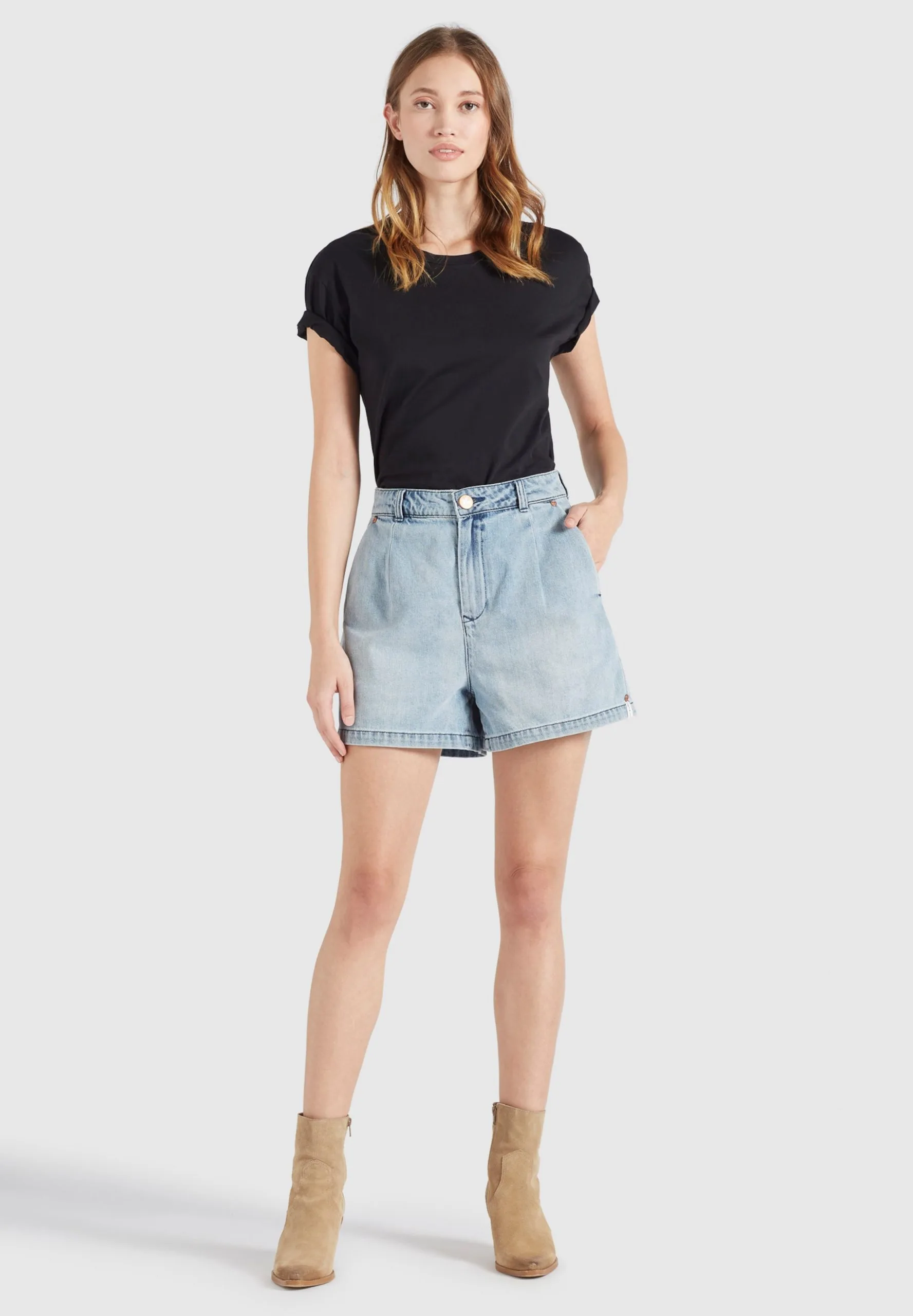 Khujo Jeans Loosefit Bandplooi Jeans Cambel Dames Blauw - Afbeelding 6