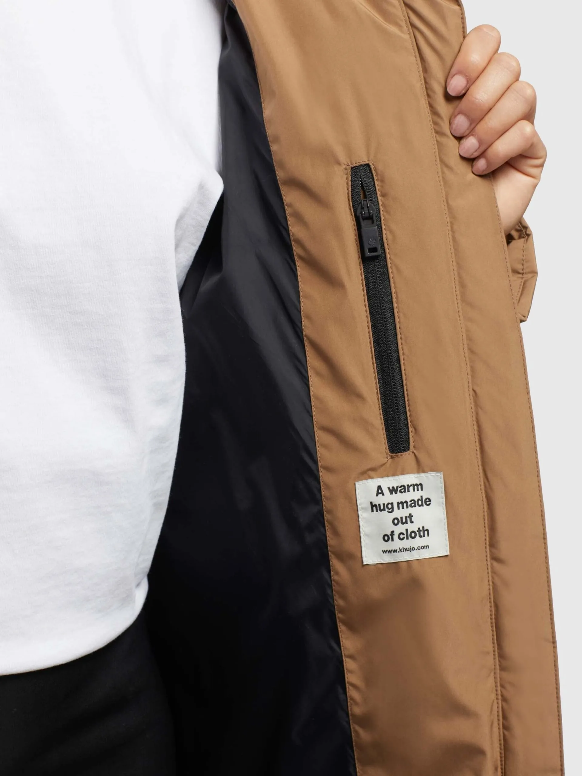 Khujo Wintermantels Wintermantel SOULANI2 Dames Lichtbruin - Afbeelding 2