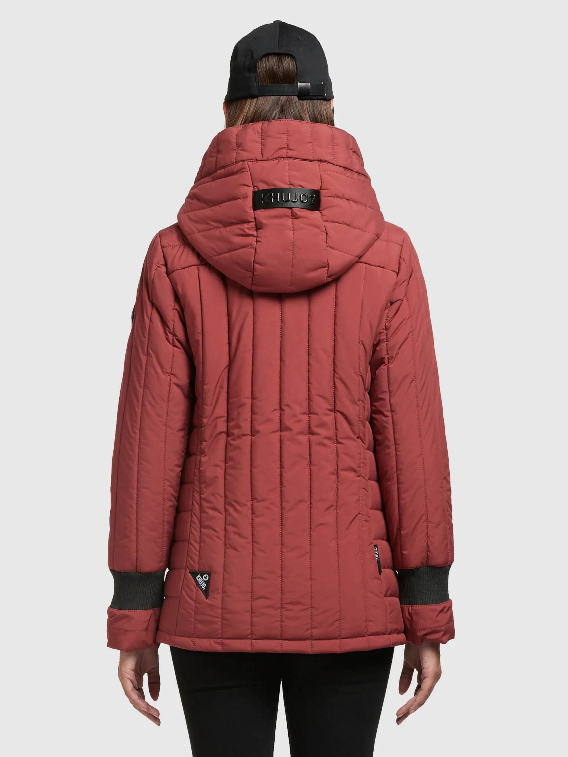 Khujo Winterjassen Winterjas Tweety Dames Roestrood - Afbeelding 4