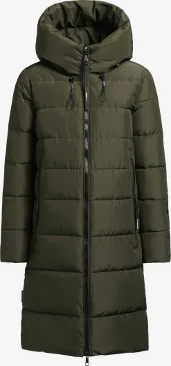 Khujo Wintermantels Wintermantel JILIAS3 Dames Donkergroen