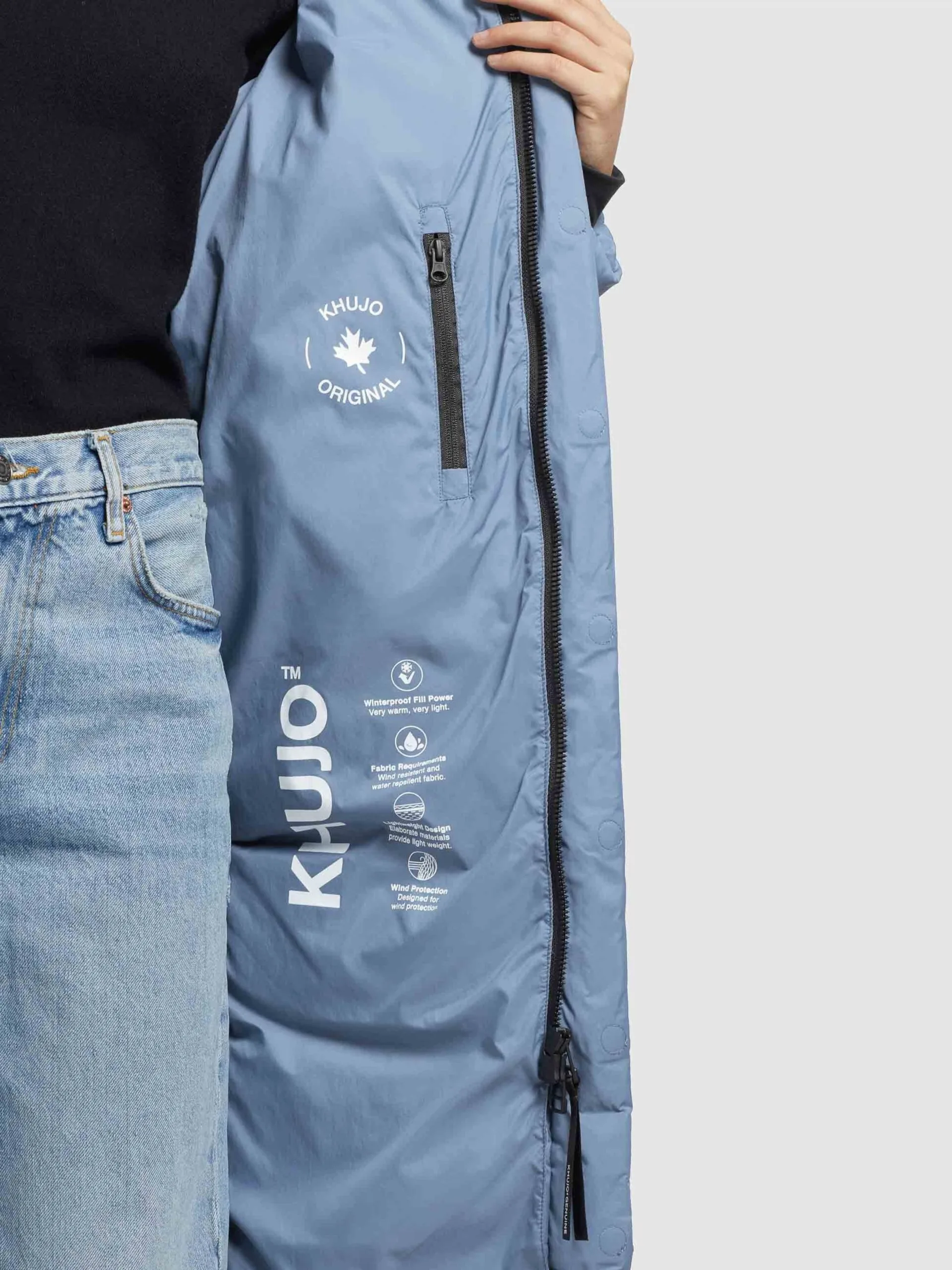 Khujo Wintermantels Wintermantel Julina Dames Lichtblauw - Afbeelding 8