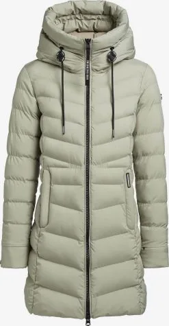 Khujo Korte Mantels Wintermantel Tuhani Dames Pastelgroen