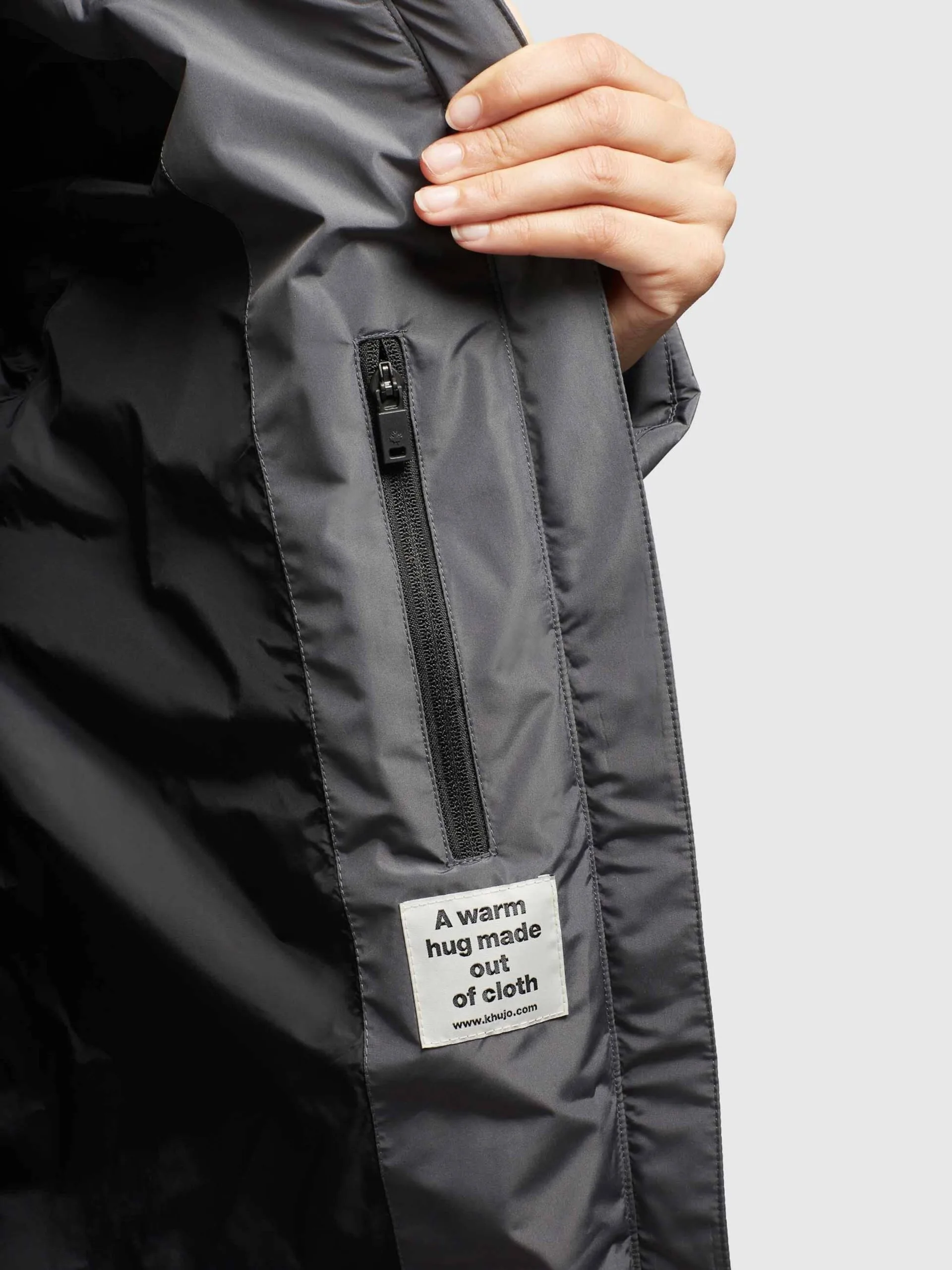 Khujo Wintermantels Wintermantel Soulani Dames Stone Grey - Afbeelding 8