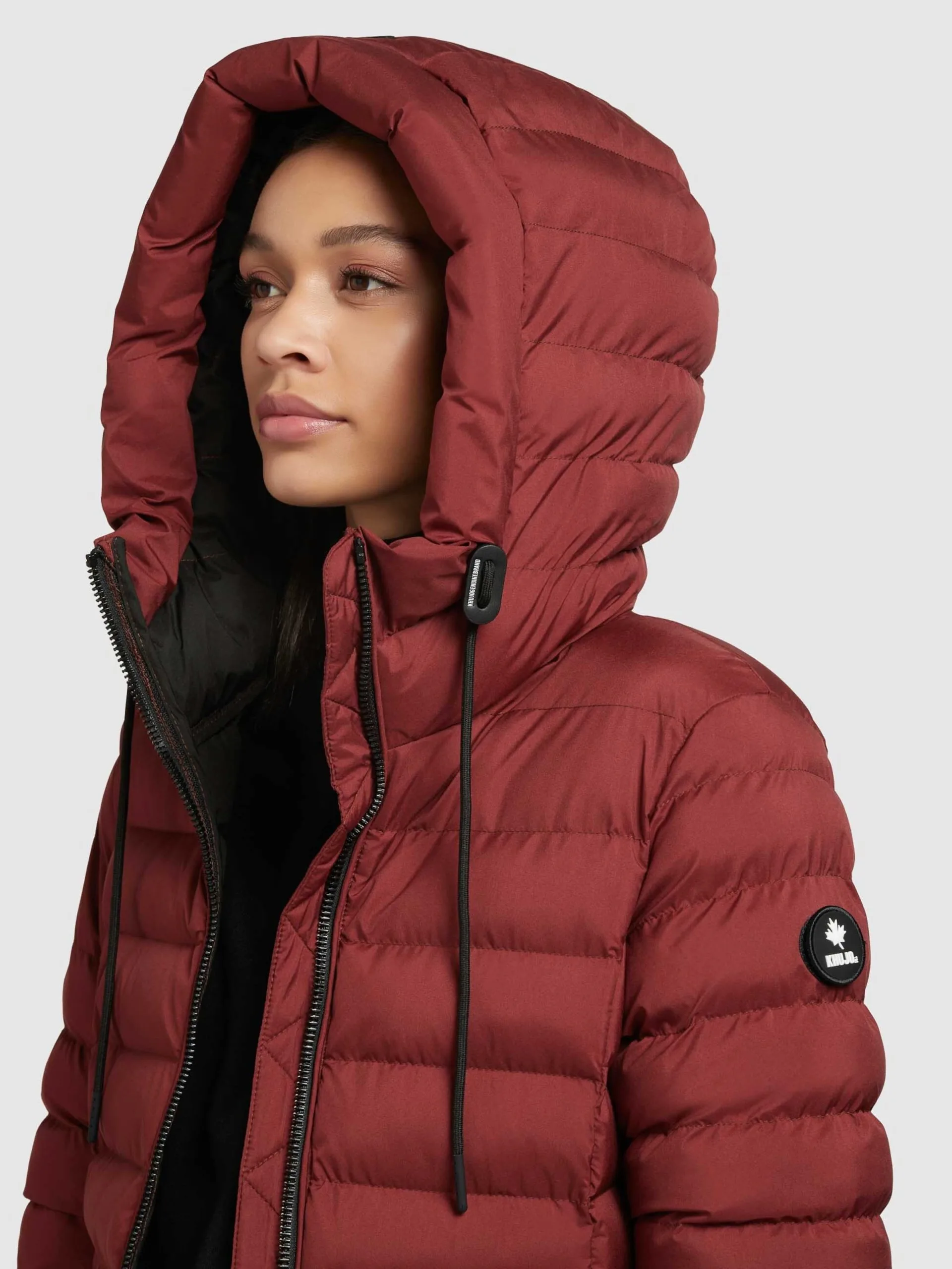 Khujo Wintermantels Wintermantel Mimi Dames Roestrood - Afbeelding 7