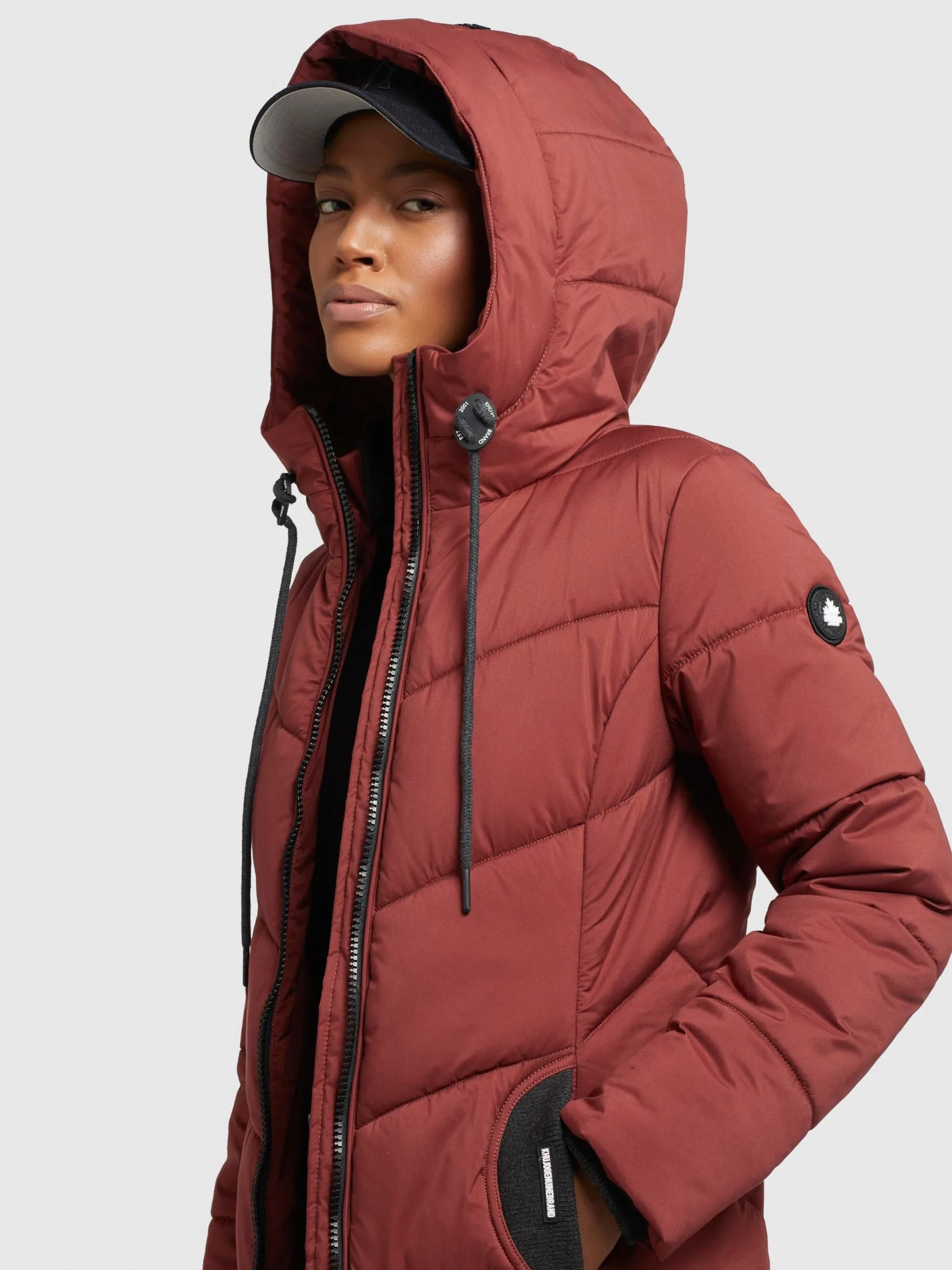 Khujo Tussenmantels Tussenmantel Aribay Dames Roestrood - Afbeelding 7