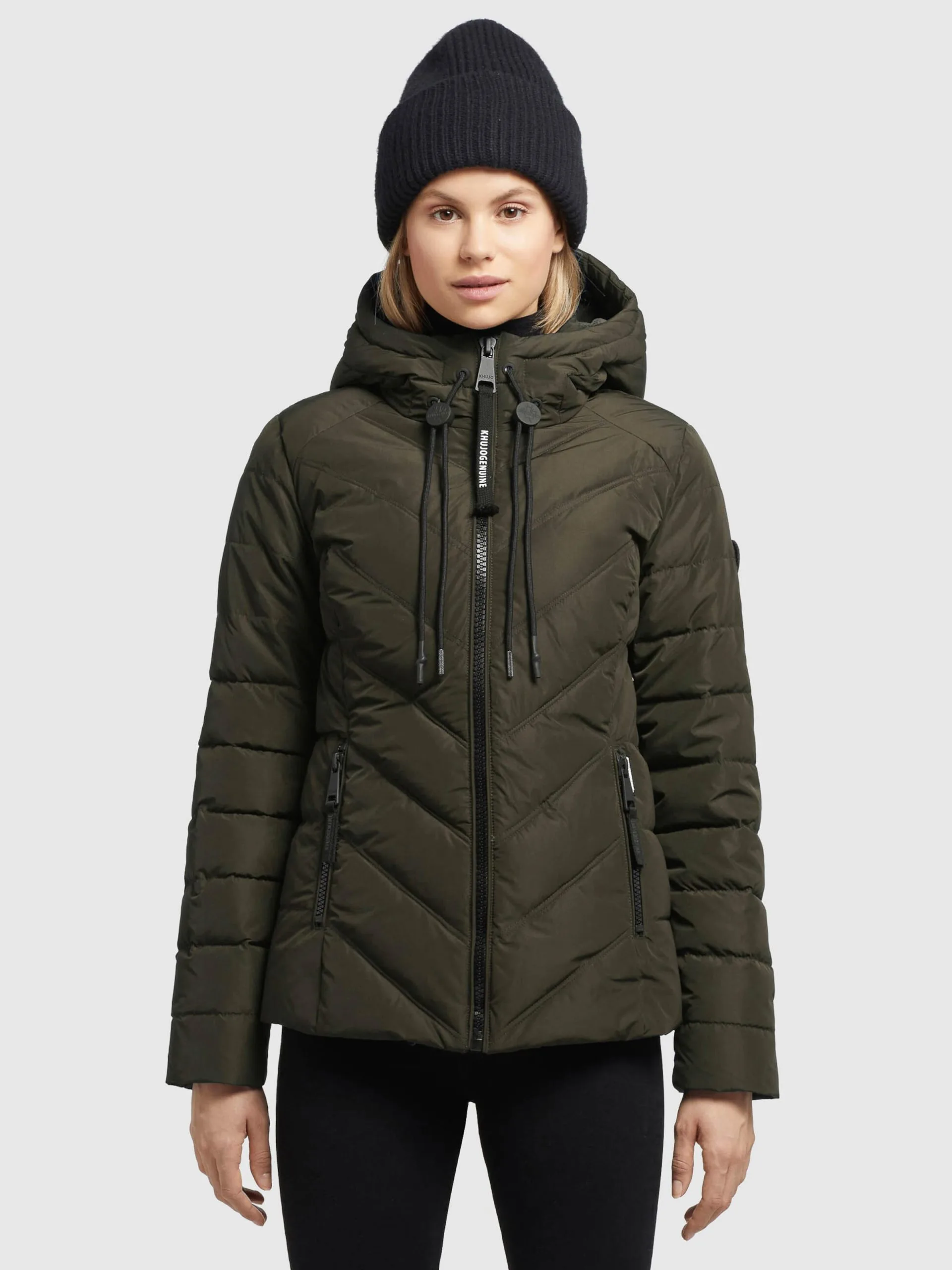 Khujo Tussenjassen Tussenjas Stern Dames Kaki - Afbeelding 2