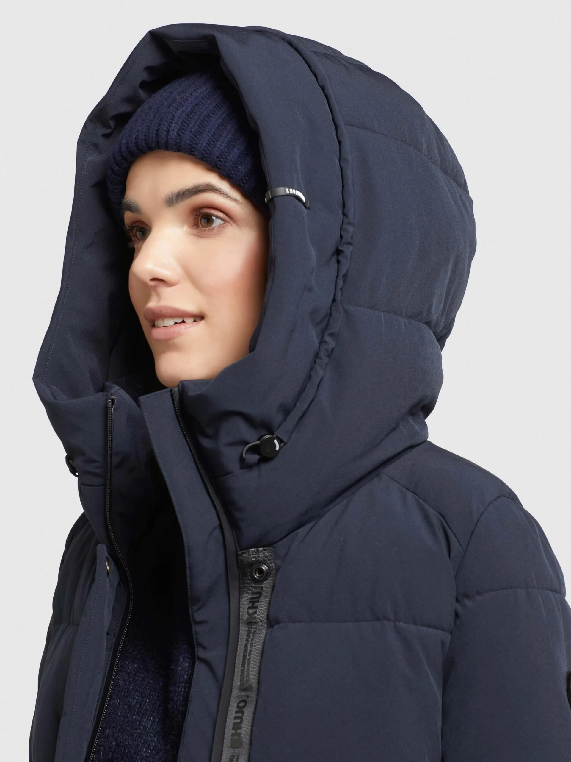 Khujo Korte Mantels Wintermantel Wente Dames Donkerblauw - Afbeelding 7