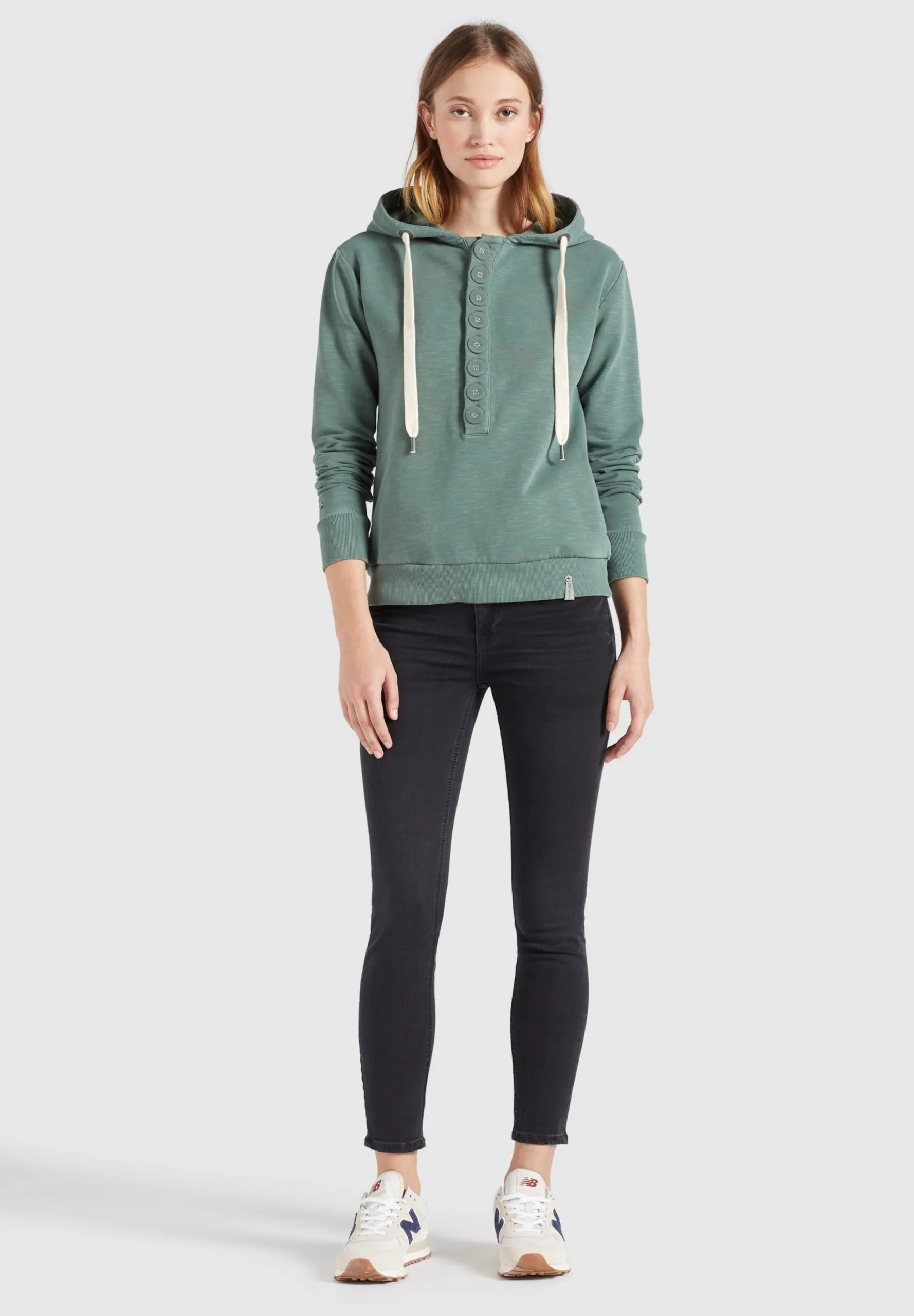 Khujo Hoodies Sweatshirt Keiki Dames Jade Groen - Afbeelding 3