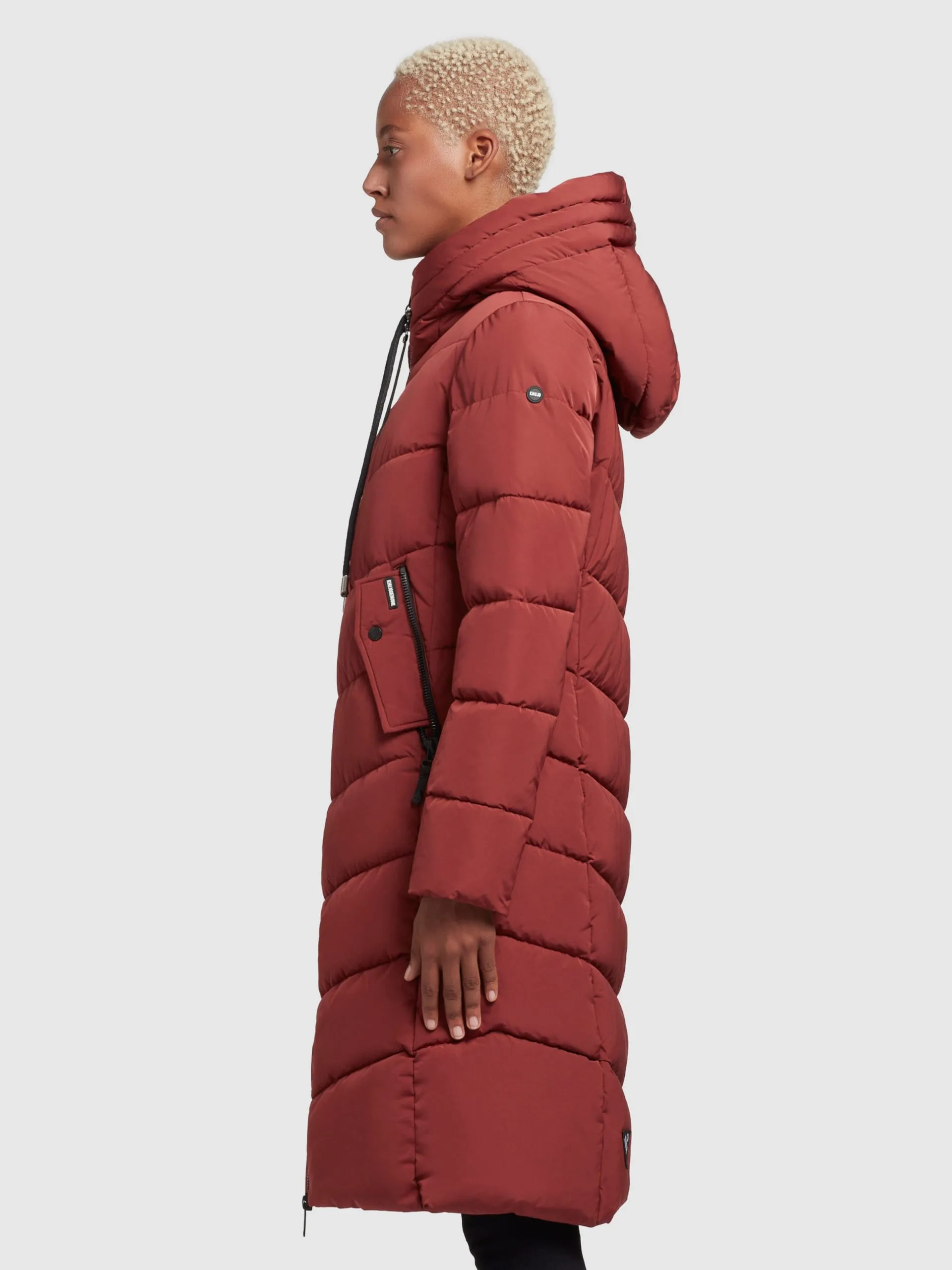 Khujo Wintermantels Wintermantel Ayleena Dames Roestrood - Afbeelding 5