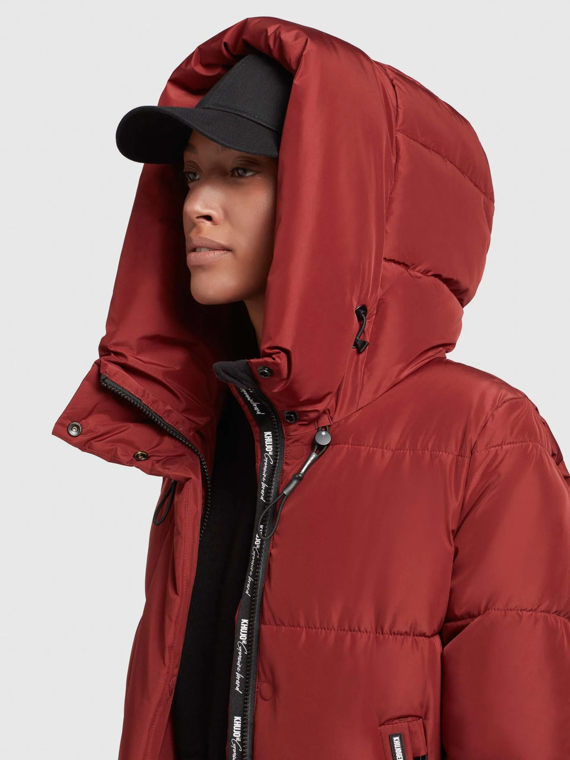 Khujo Wintermantels Wintermantel Soulani Dames Roestrood - Afbeelding 7