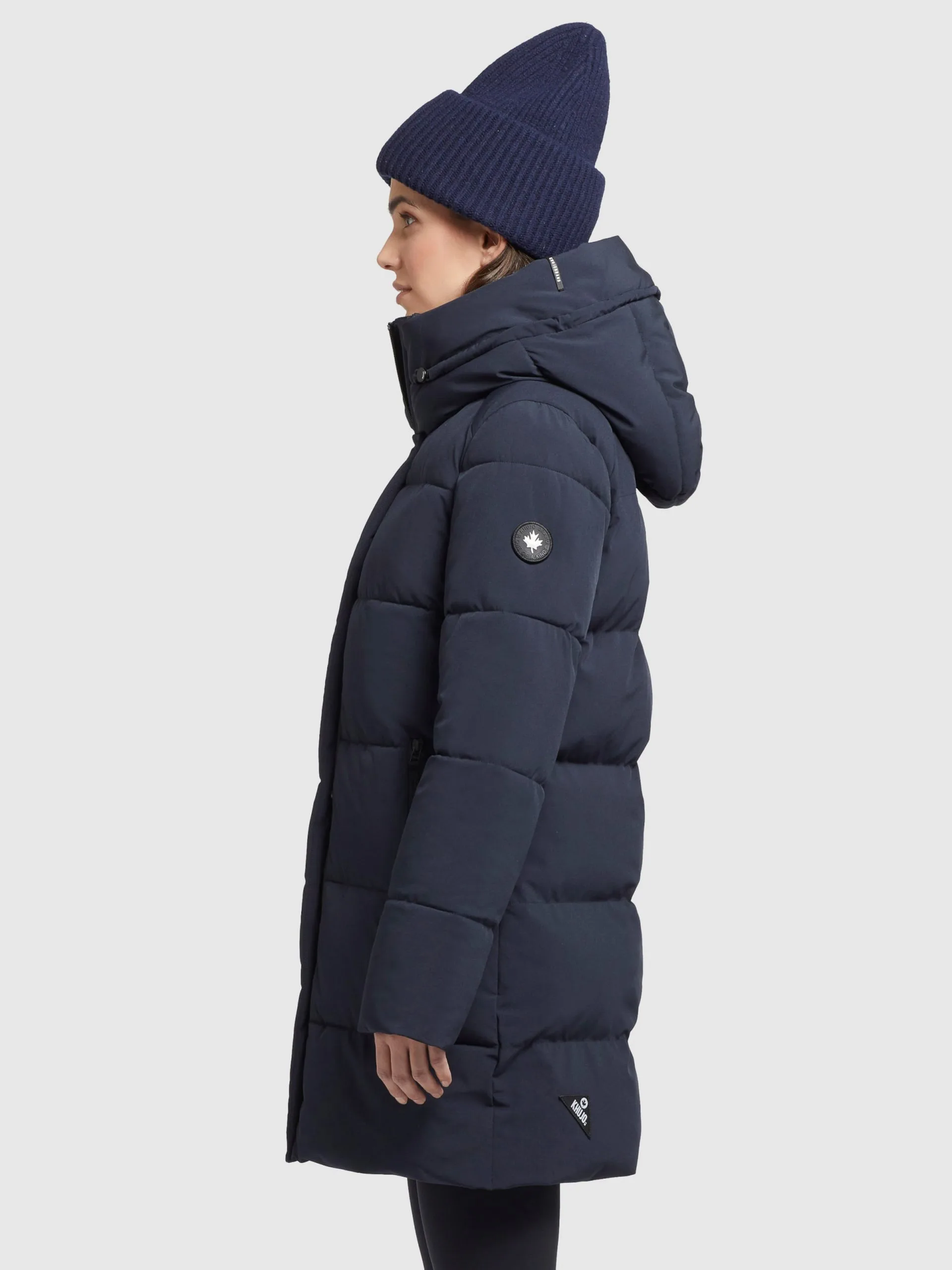 Khujo Korte Mantels Wintermantel Wente Dames Donkerblauw - Afbeelding 5