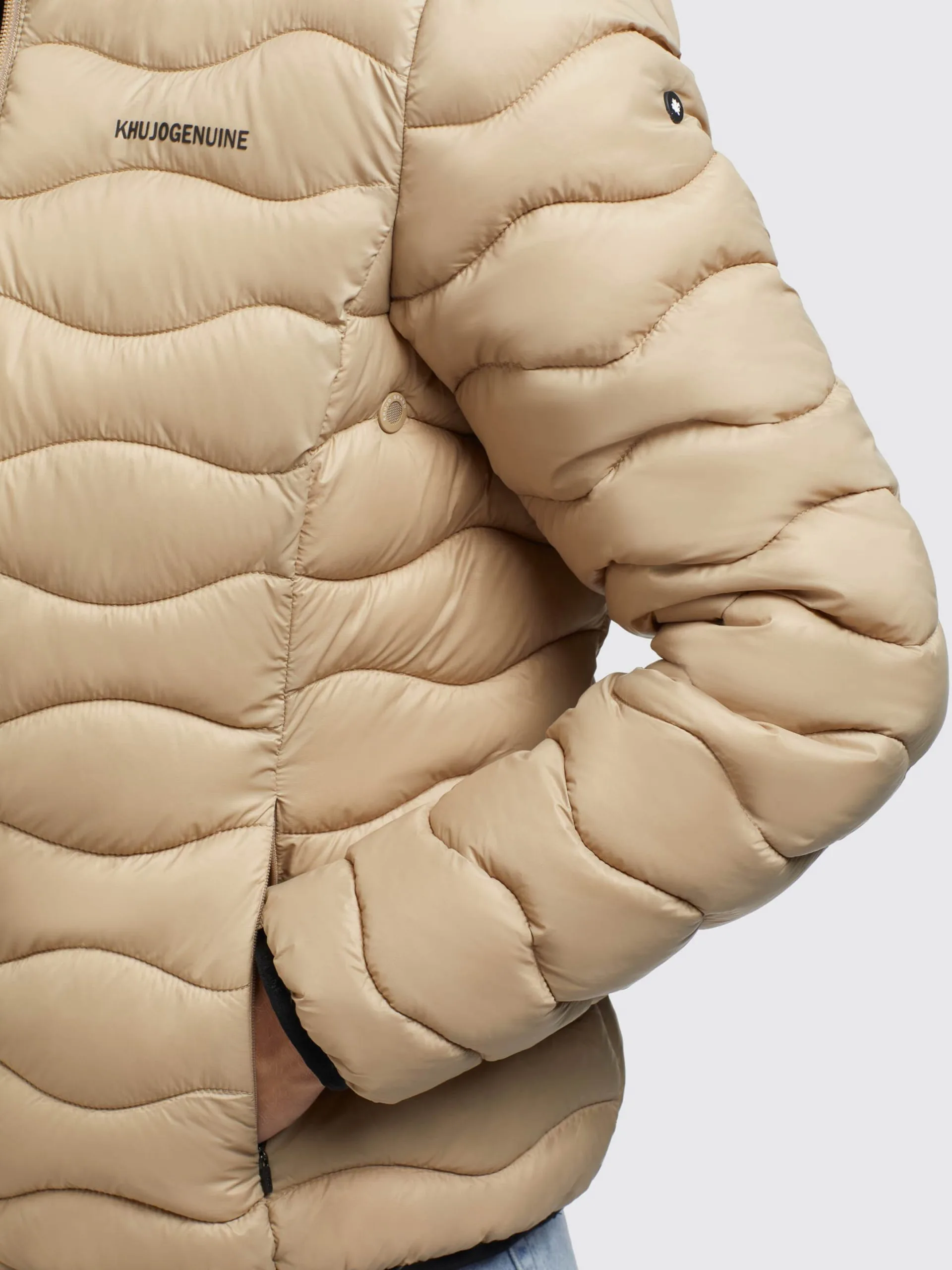 Khujo Tussenjassen Tussenjas Eleni Dames Beige - Afbeelding 7