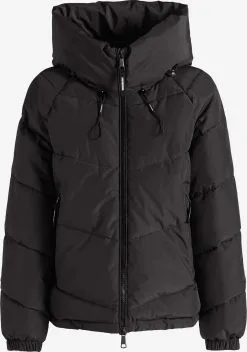 Khujo Winterjassen Winterjas Esila Dames Zwart