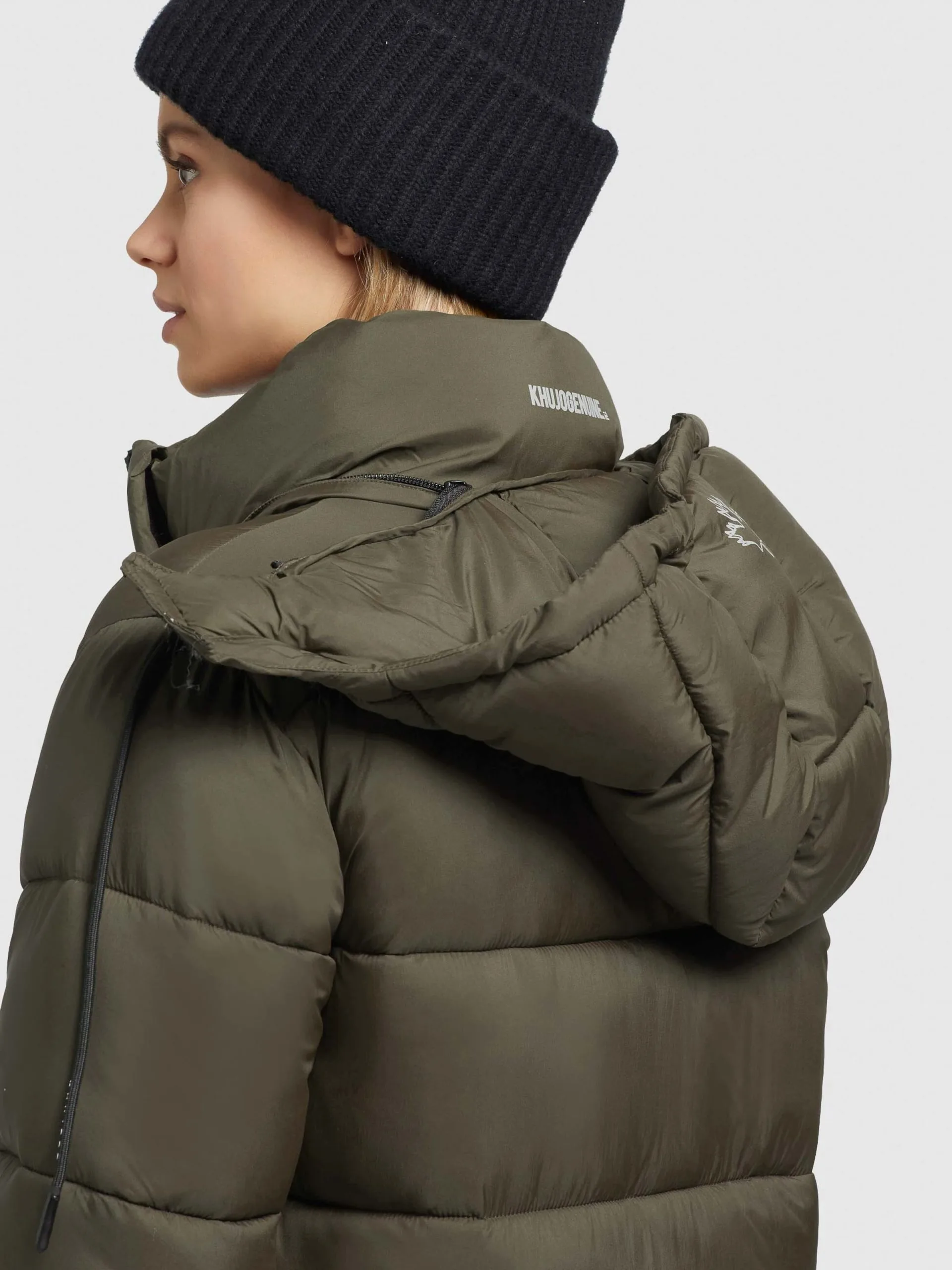 Khujo Wintermantels Wintermantel Julina Dames Kaki - Afbeelding 8