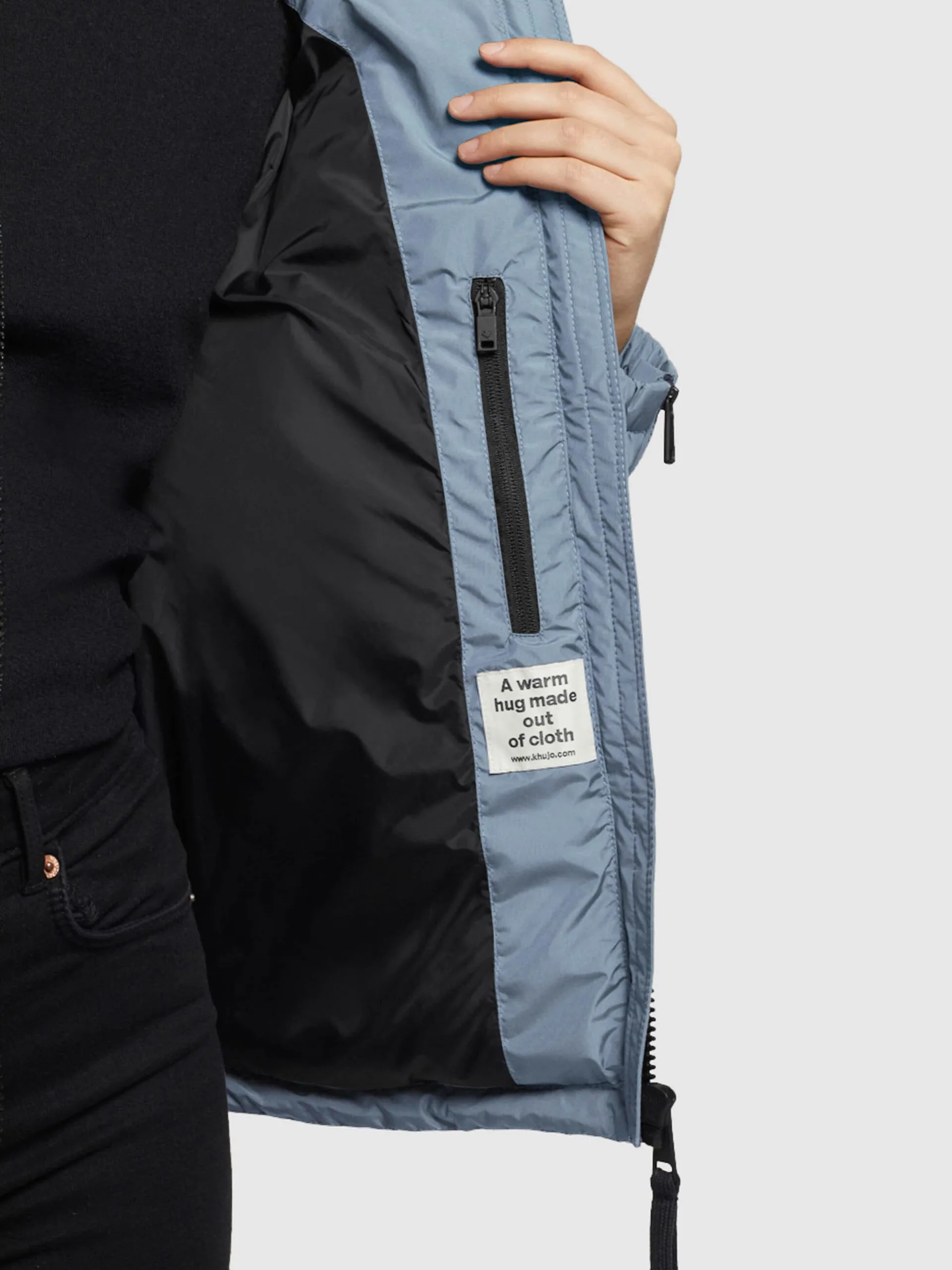 Khujo Winterjassen Winterjas Esila Dames Lichtblauw - Afbeelding 7