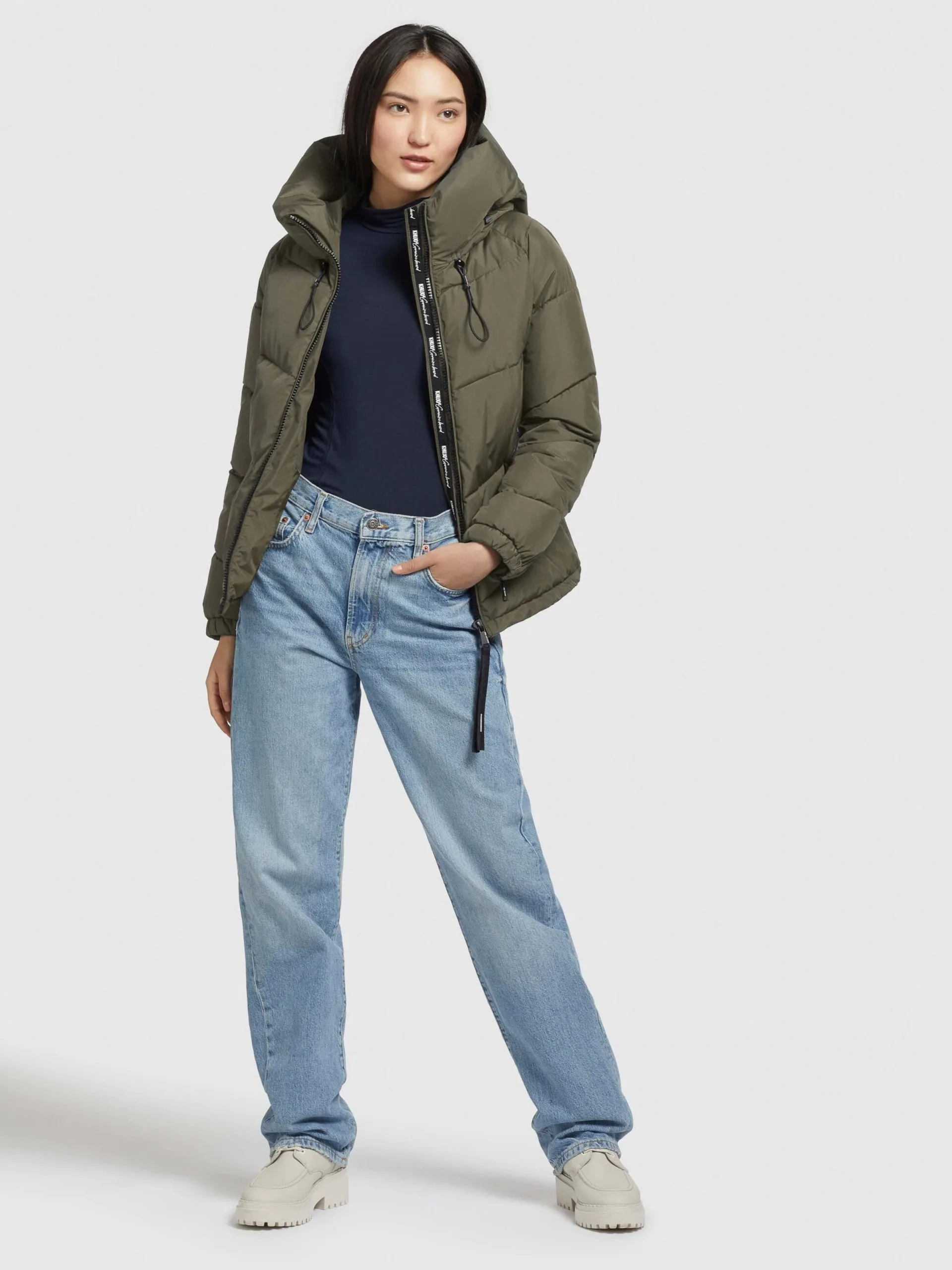 Khujo Winterjassen Winterjas Esila Dames Kaki - Afbeelding 6