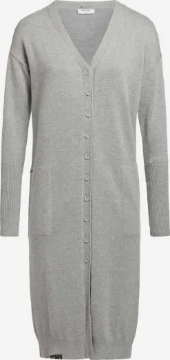 Khujo Vesten Gebreid Vest Elina Dames Grijs