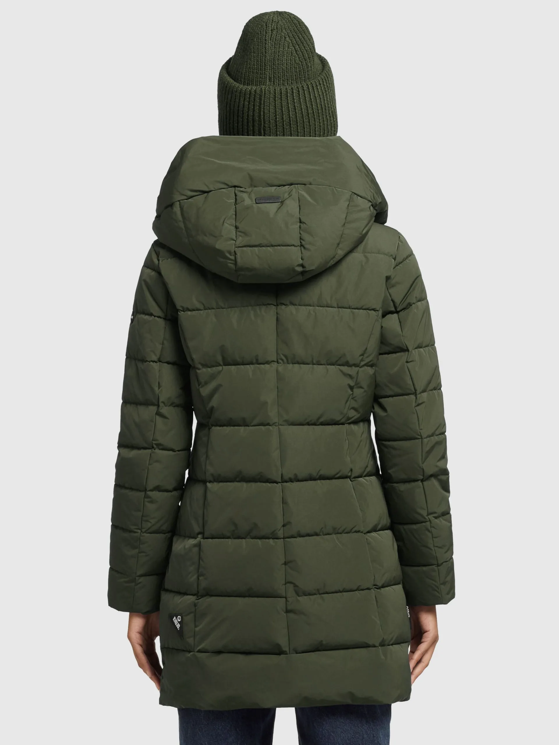 Khujo Korte Mantels Wintermantel Floyt Dames Olijfgroen - Afbeelding 4