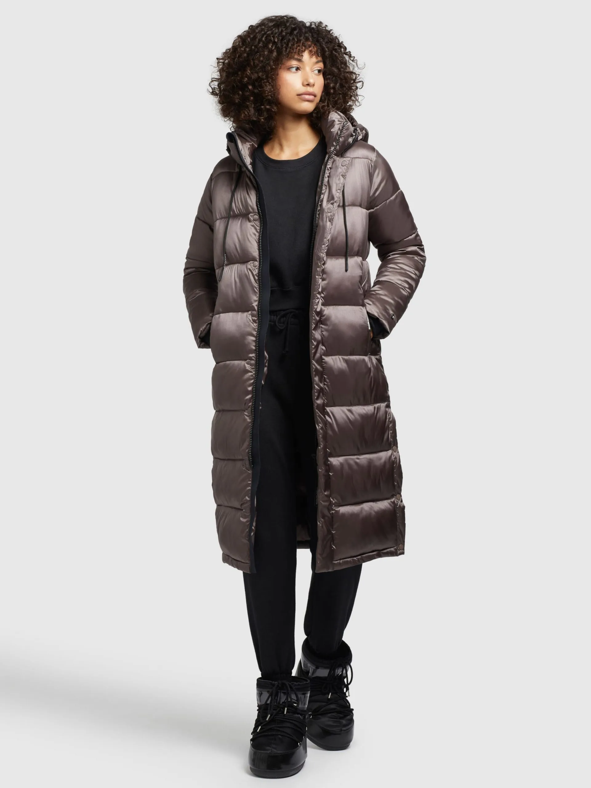 Khujo Wintermantels Wintermantel Julina Dames Taupe - Afbeelding 6