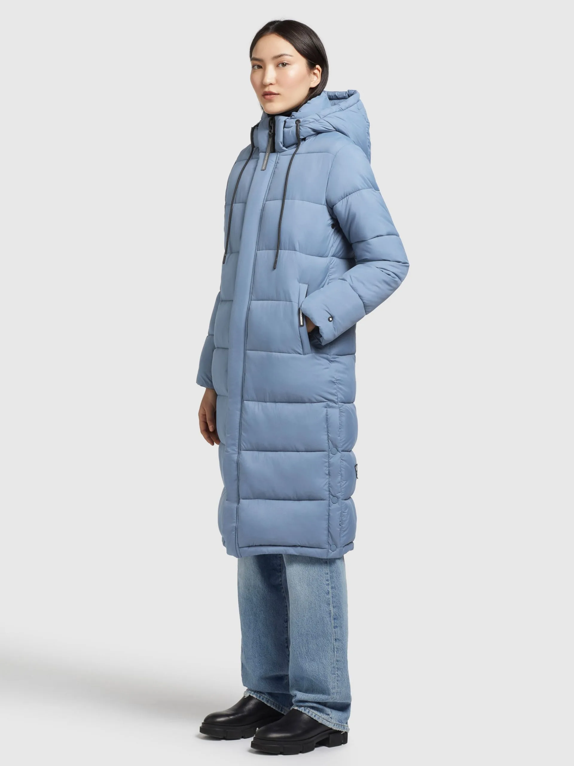 Khujo Wintermantels Wintermantel Julina Dames Lichtblauw - Afbeelding 3