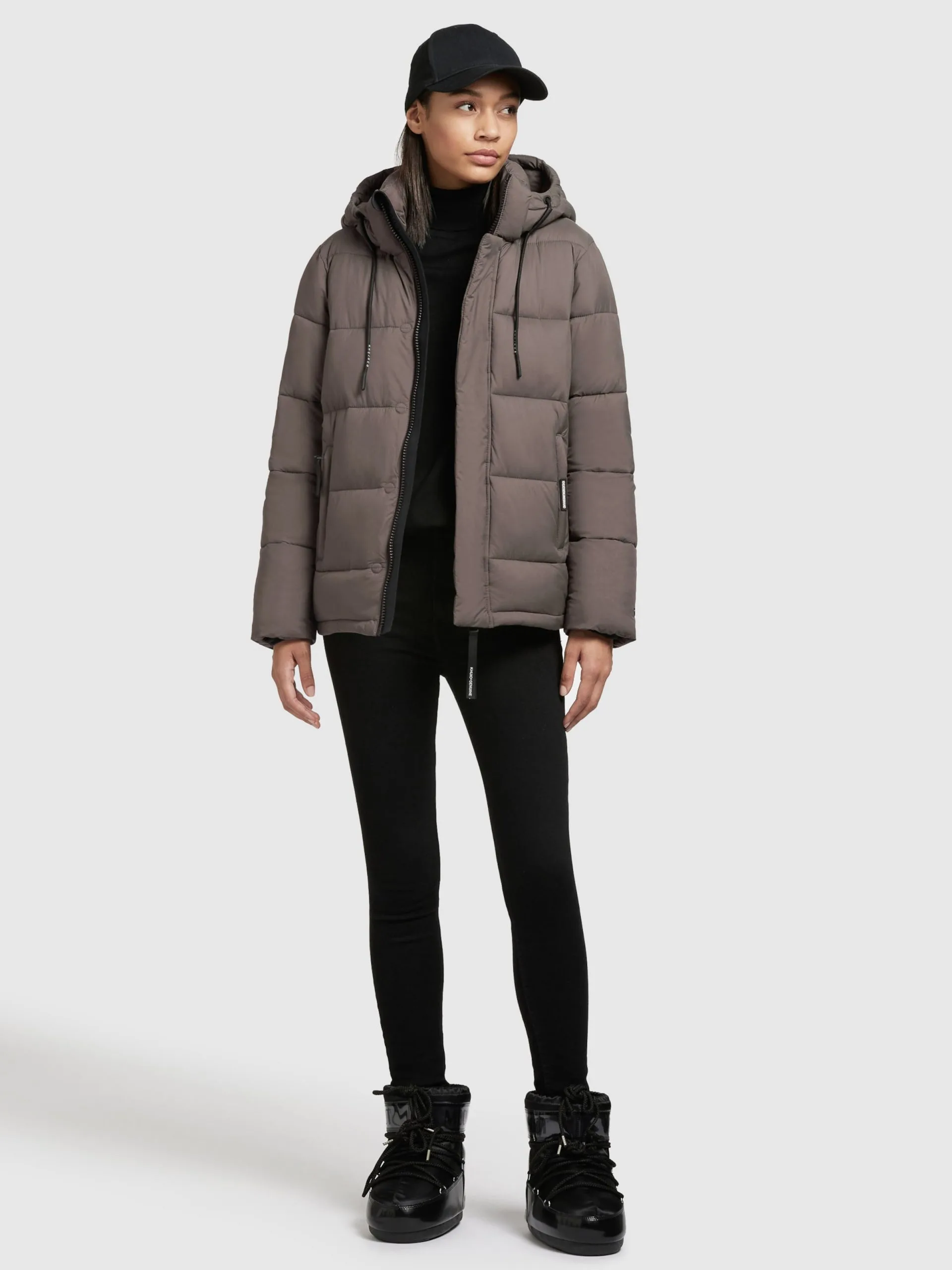 Khujo Winterjassen Winterjas Evona Dames Bruin - Afbeelding 3