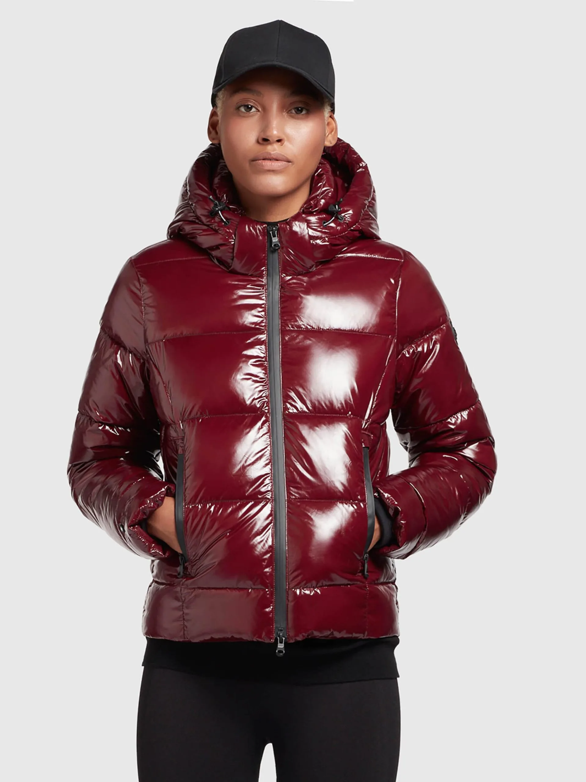 Khujo Winterjassen Winterjas Fala Dames Donkerrood - Afbeelding 2