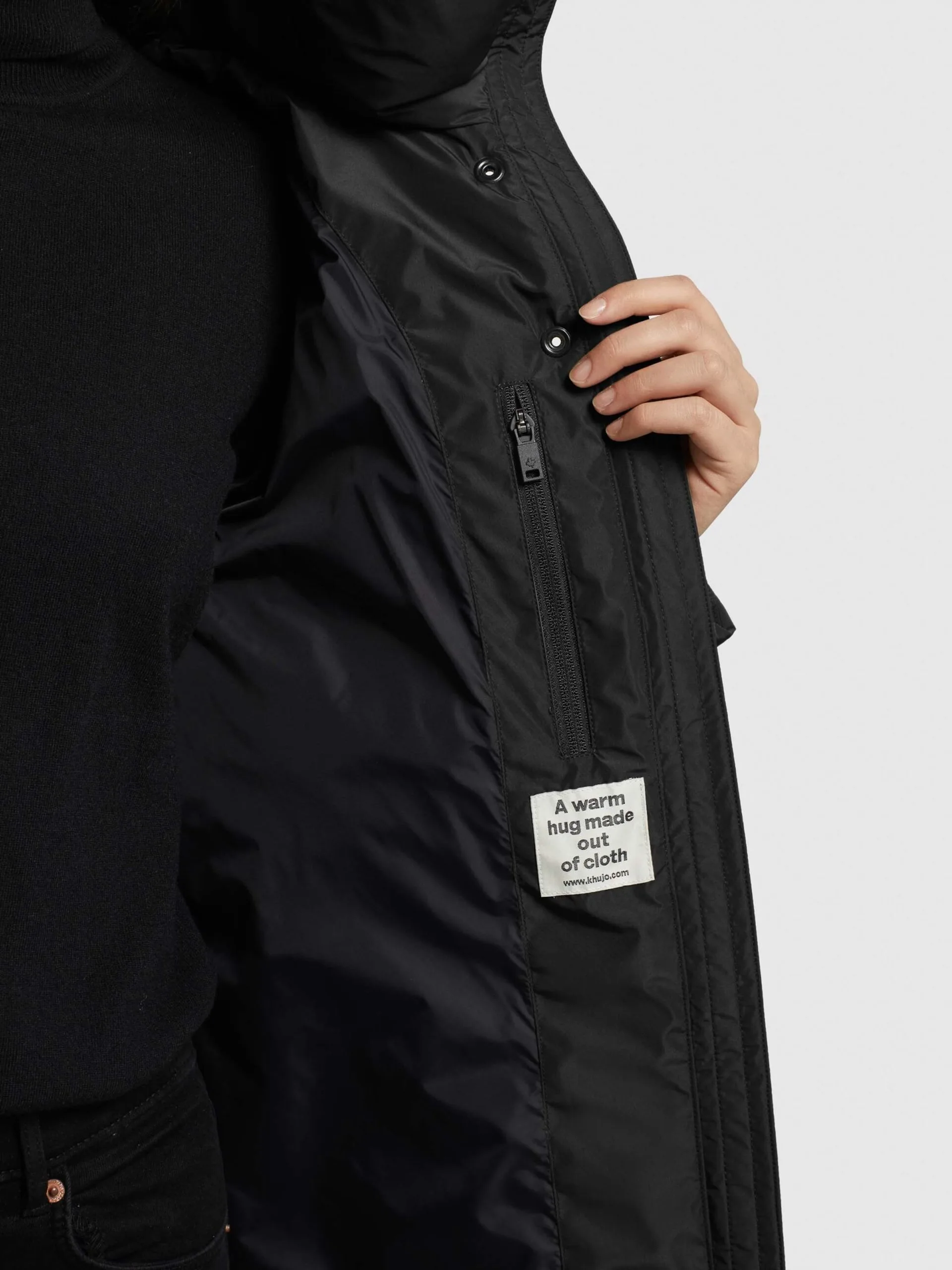 Khujo Winterjassen Winterjas Jordis 4 Dames Zwart - Afbeelding 8