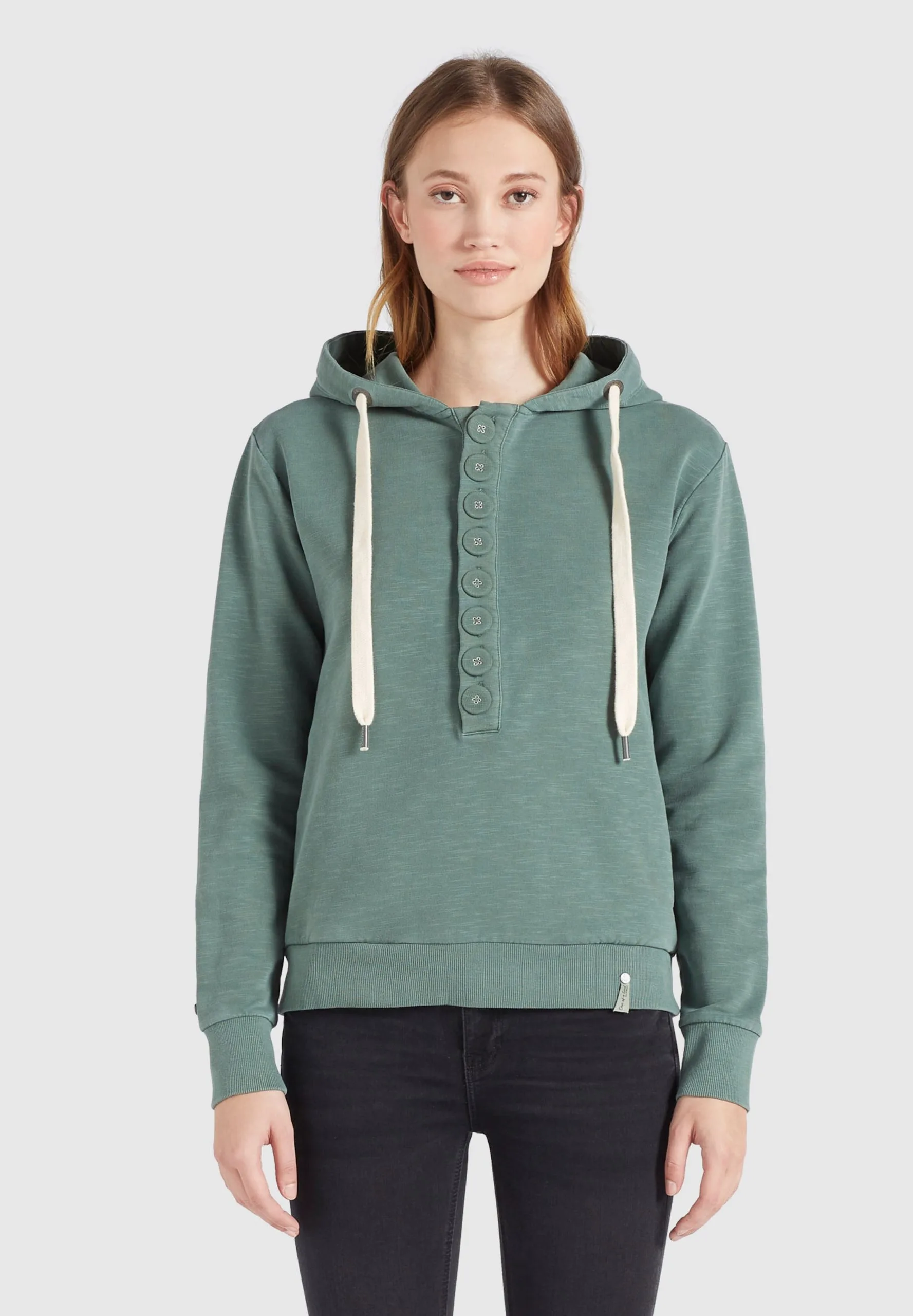 Khujo Hoodies Sweatshirt Keiki Dames Jade Groen - Afbeelding 2