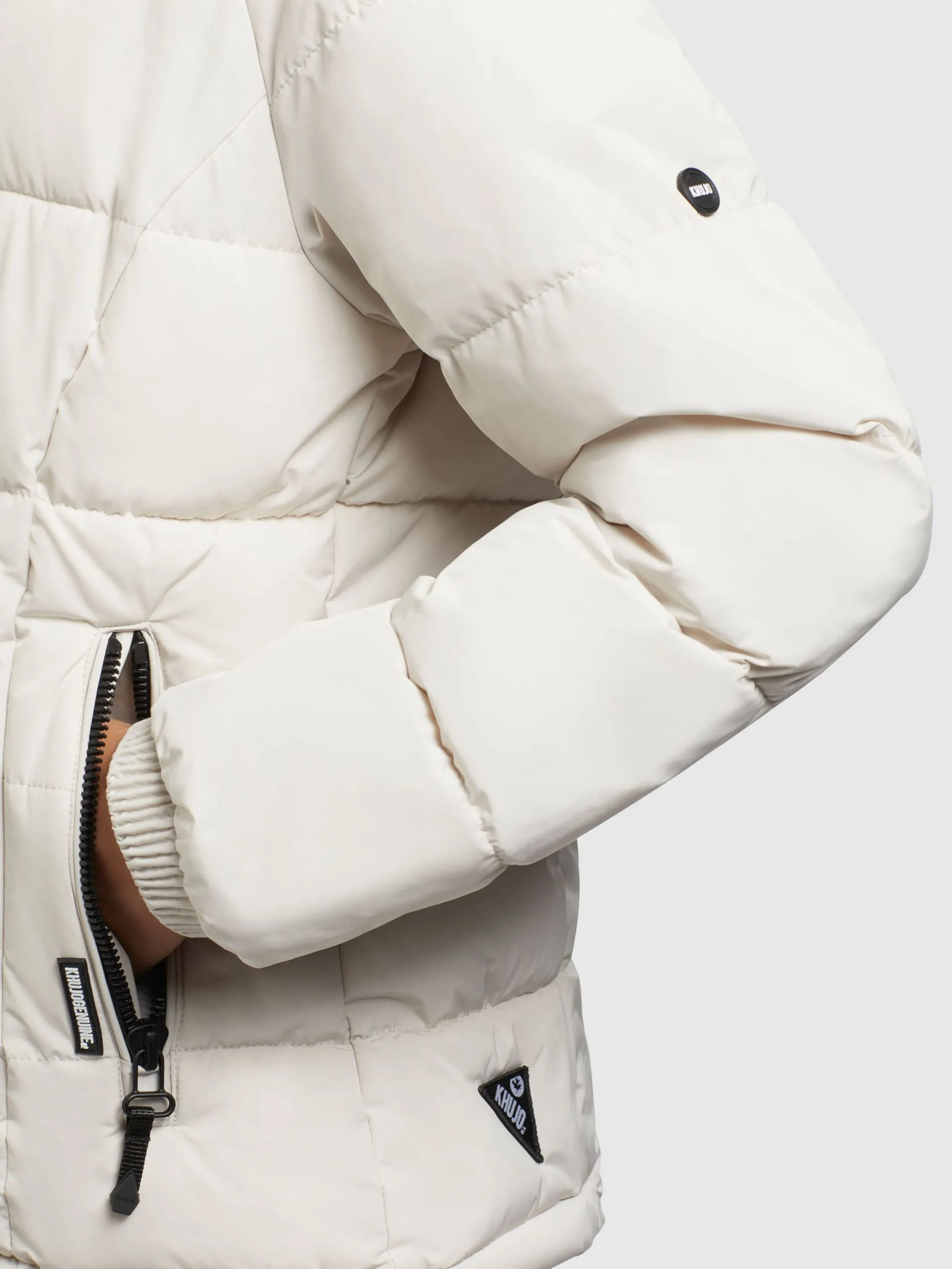 Khujo Winterjassen Winterjas Joilee Dames Offwhite - Afbeelding 8