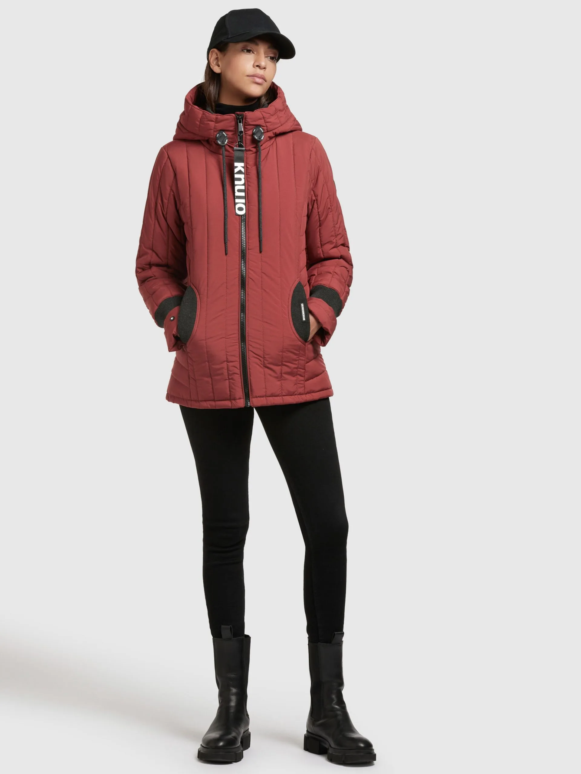 Khujo Winterjassen Winterjas Tweety Dames Roestrood - Afbeelding 3