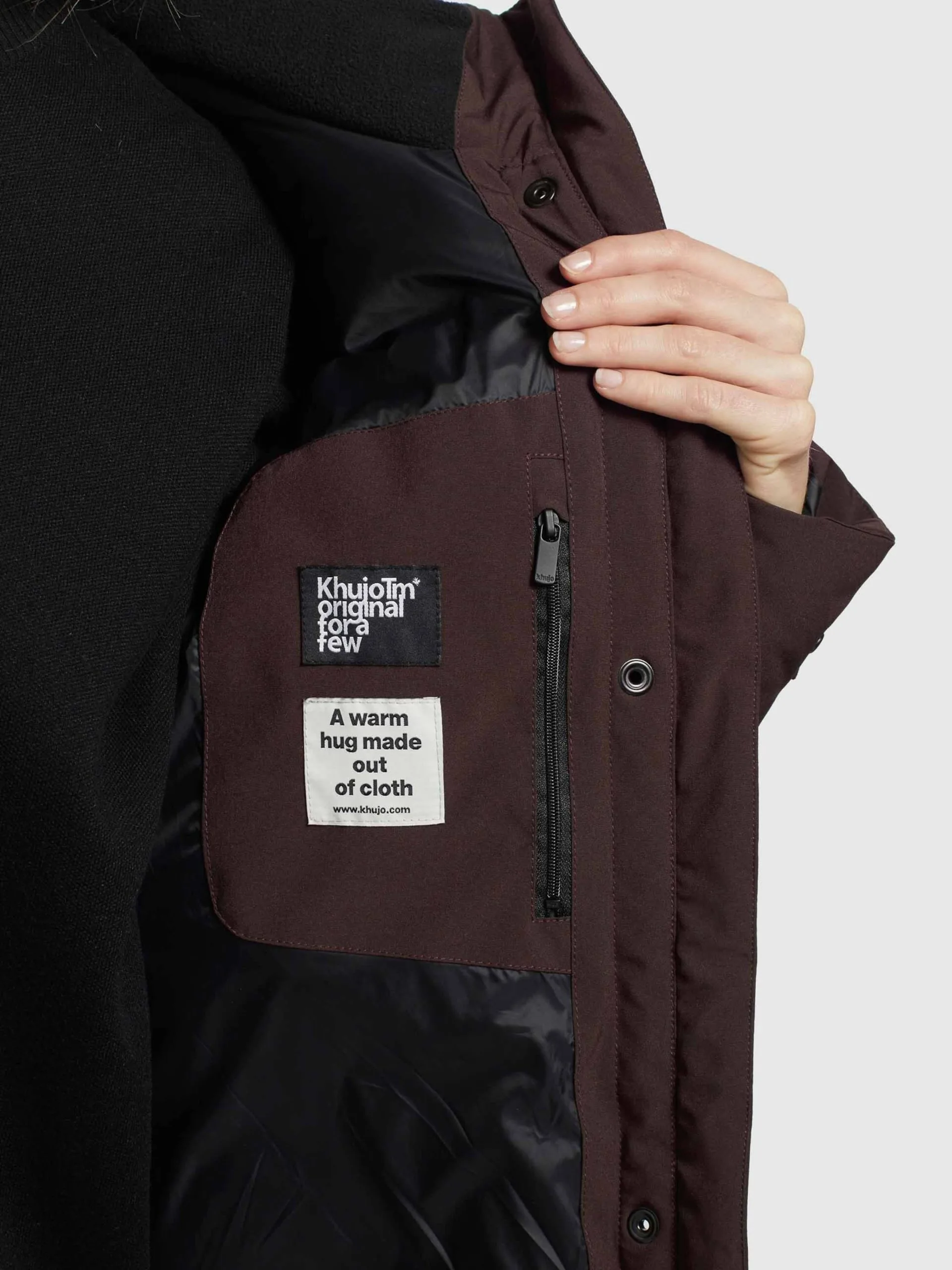 Khujo Wintermantels Wintermantel Dakota Dames Wijnrood - Afbeelding 8