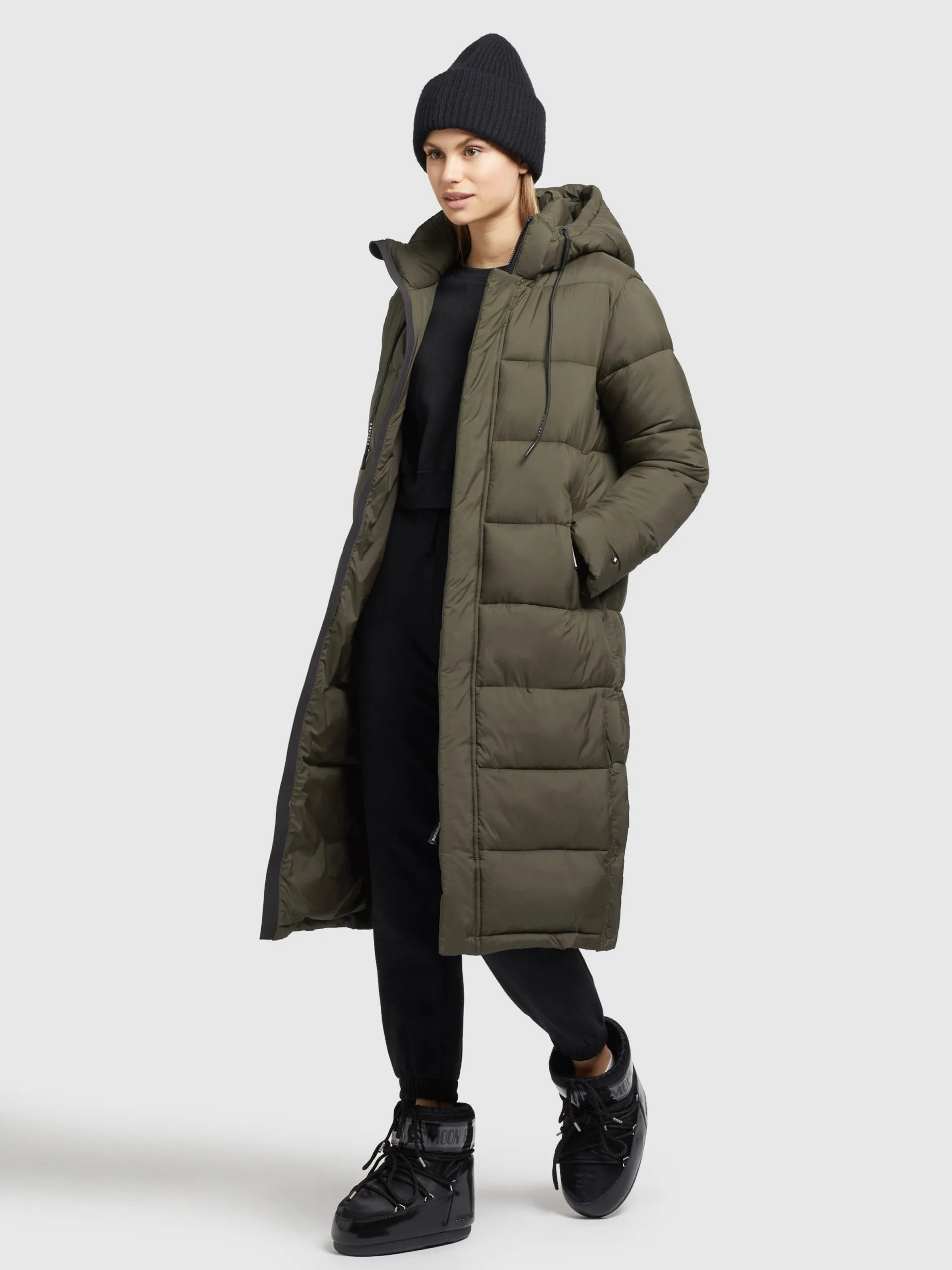 Khujo Wintermantels Wintermantel Julina Dames Kaki - Afbeelding 6