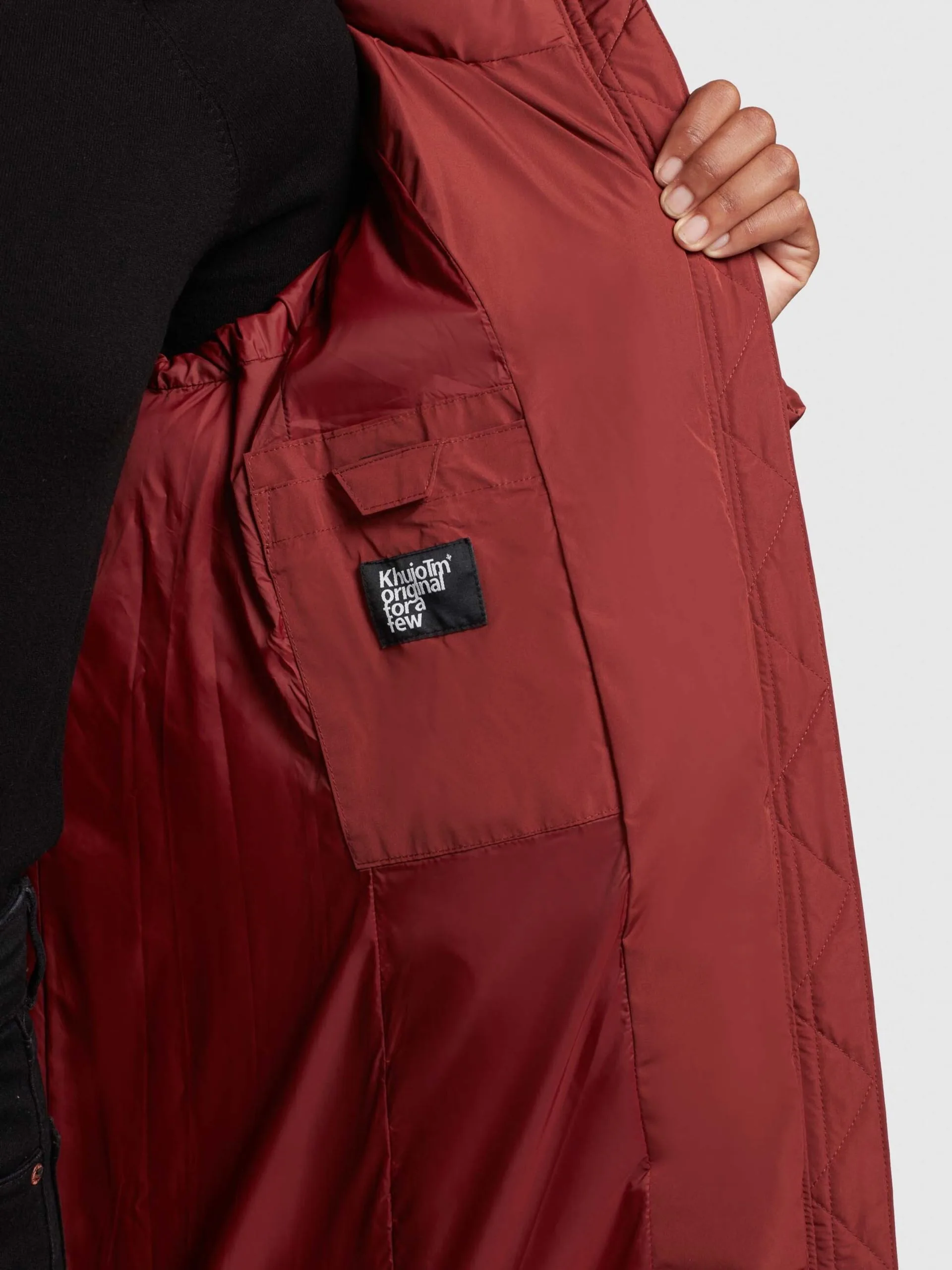 Khujo Wintermantels Wintermantel Ayleena Dames Roestrood - Afbeelding 8