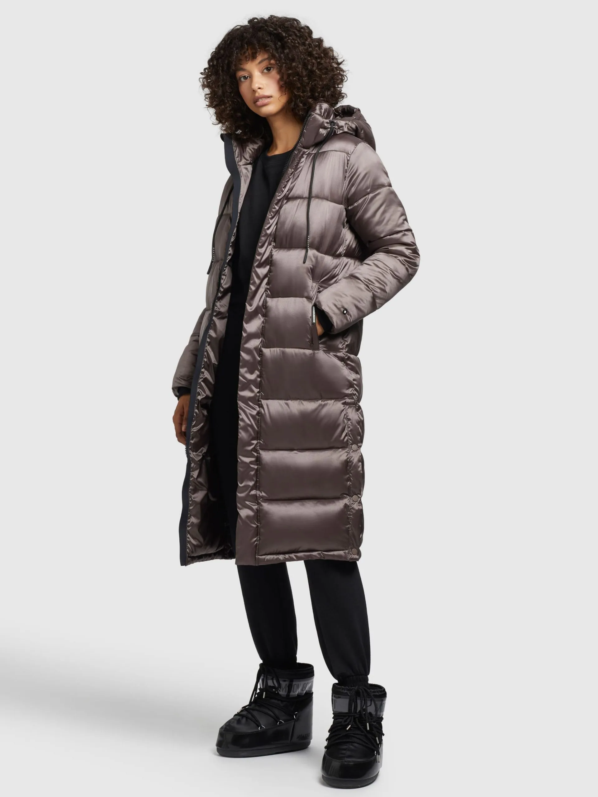 Khujo Wintermantels Wintermantel Julina Dames Taupe - Afbeelding 3